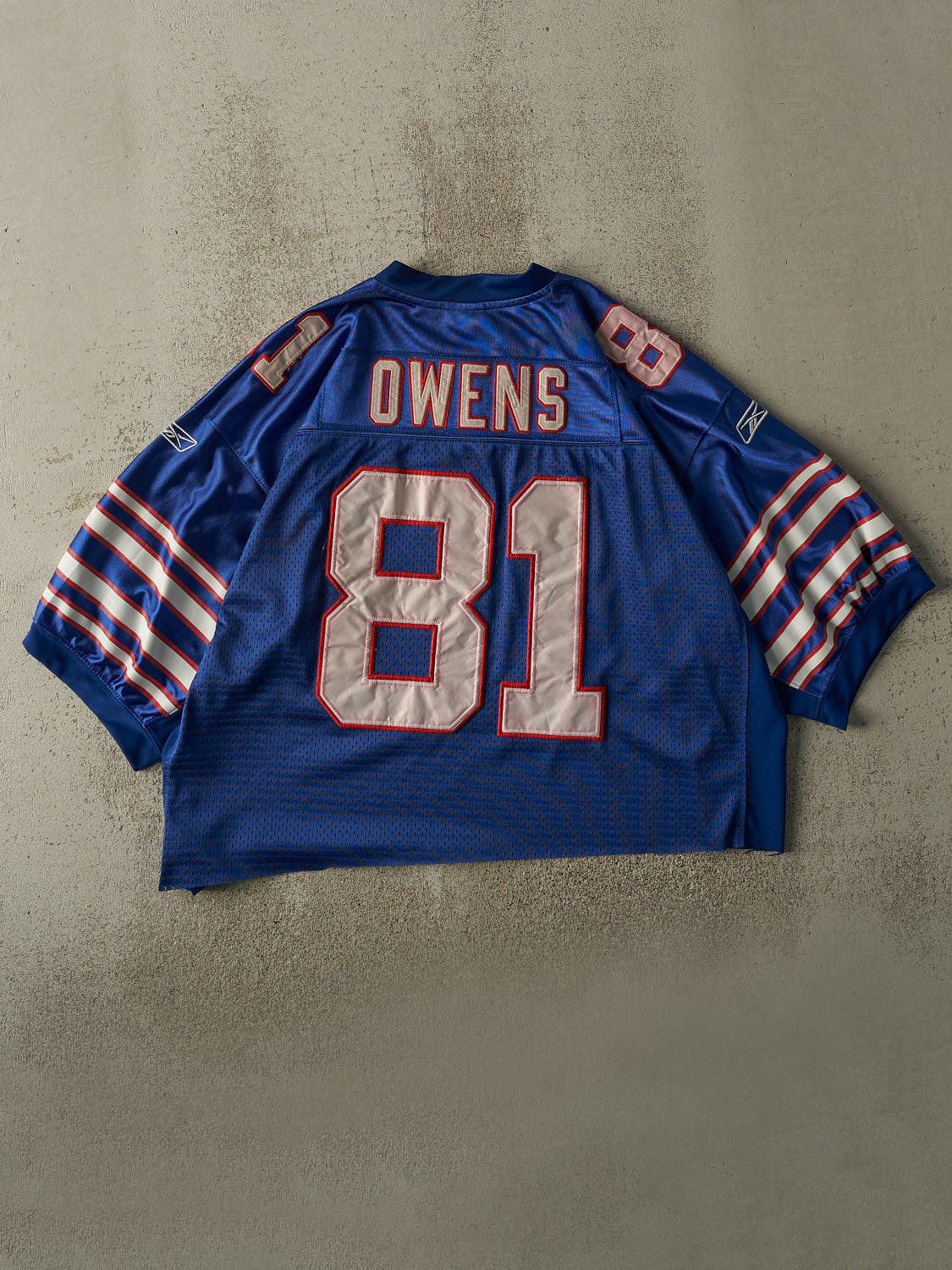 Vintage Y2K Blue Buffalo Bills Terell Owens #81 Cropped Jersey (XL/XXL)