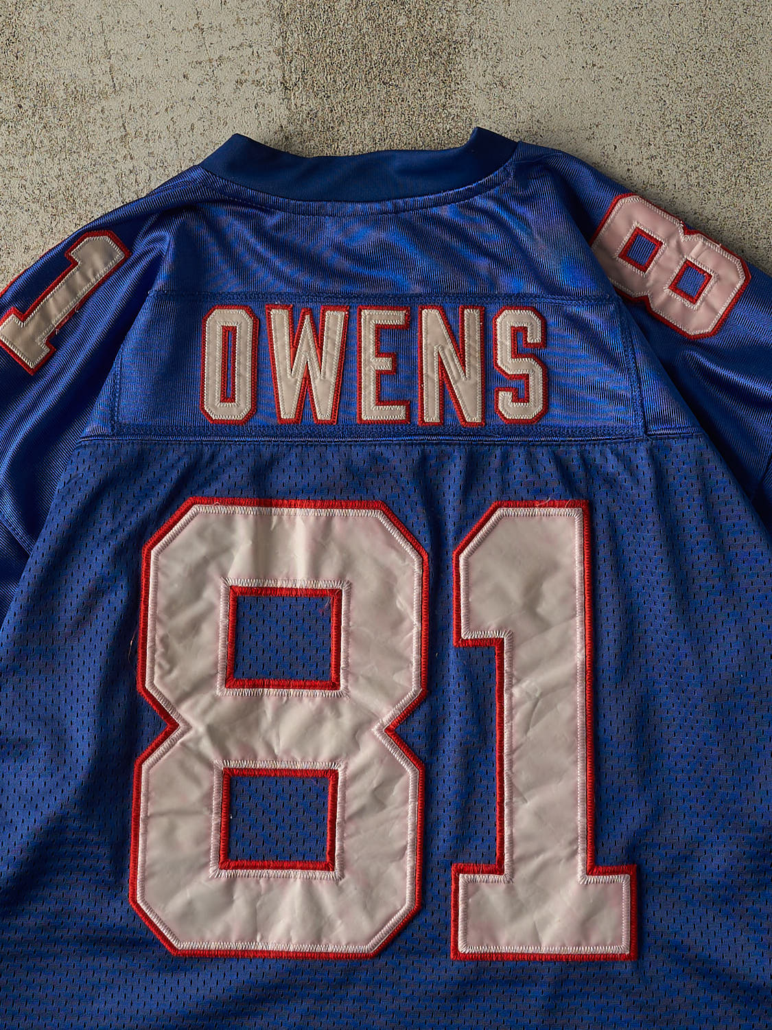 Vintage Y2K Blue Buffalo Bills Terell Owens #81 Cropped Jersey (XL/XXL)