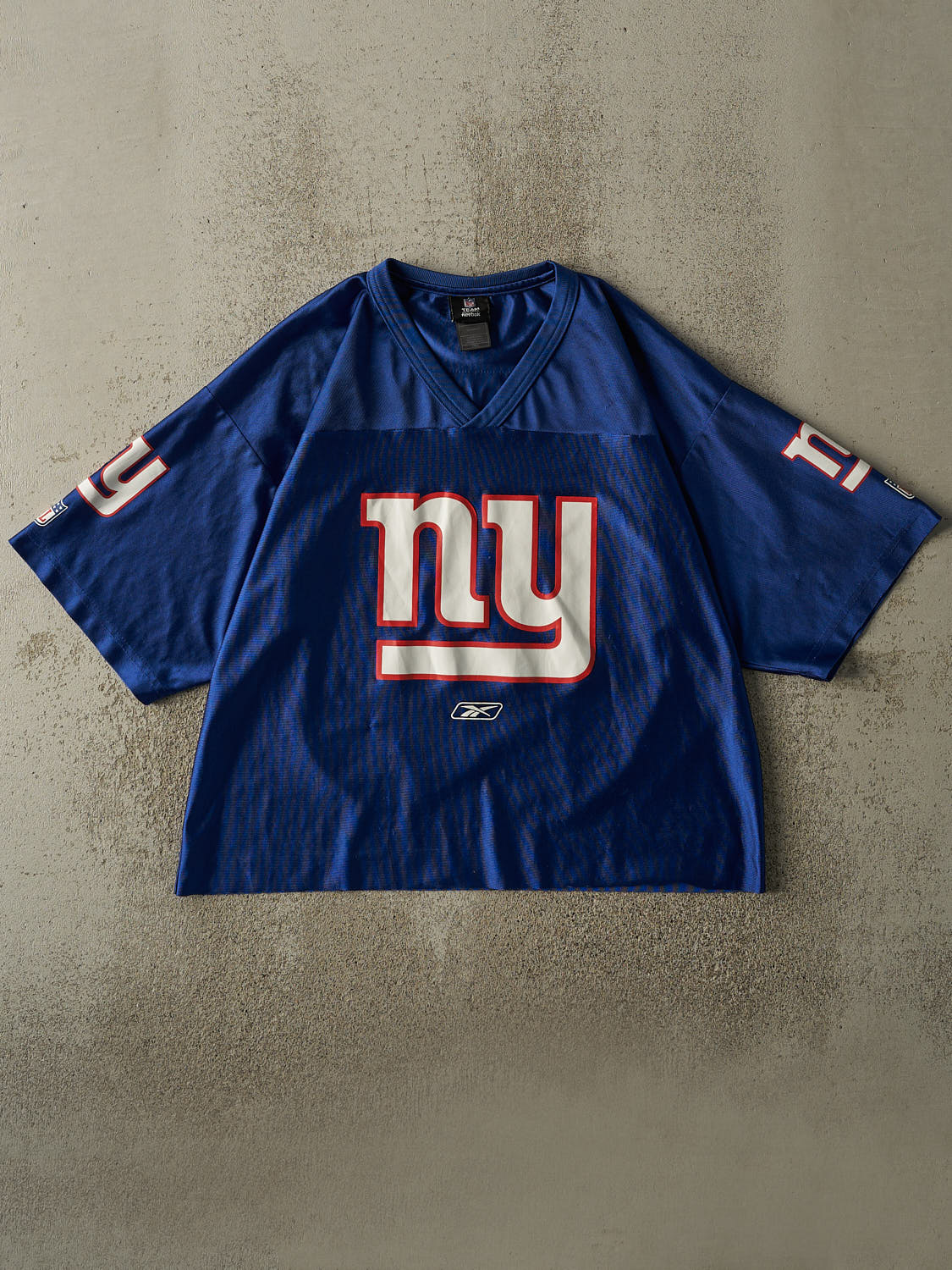 Vintage Y2K Blue New York Giants #8 Cropped Jersey (M/L)
