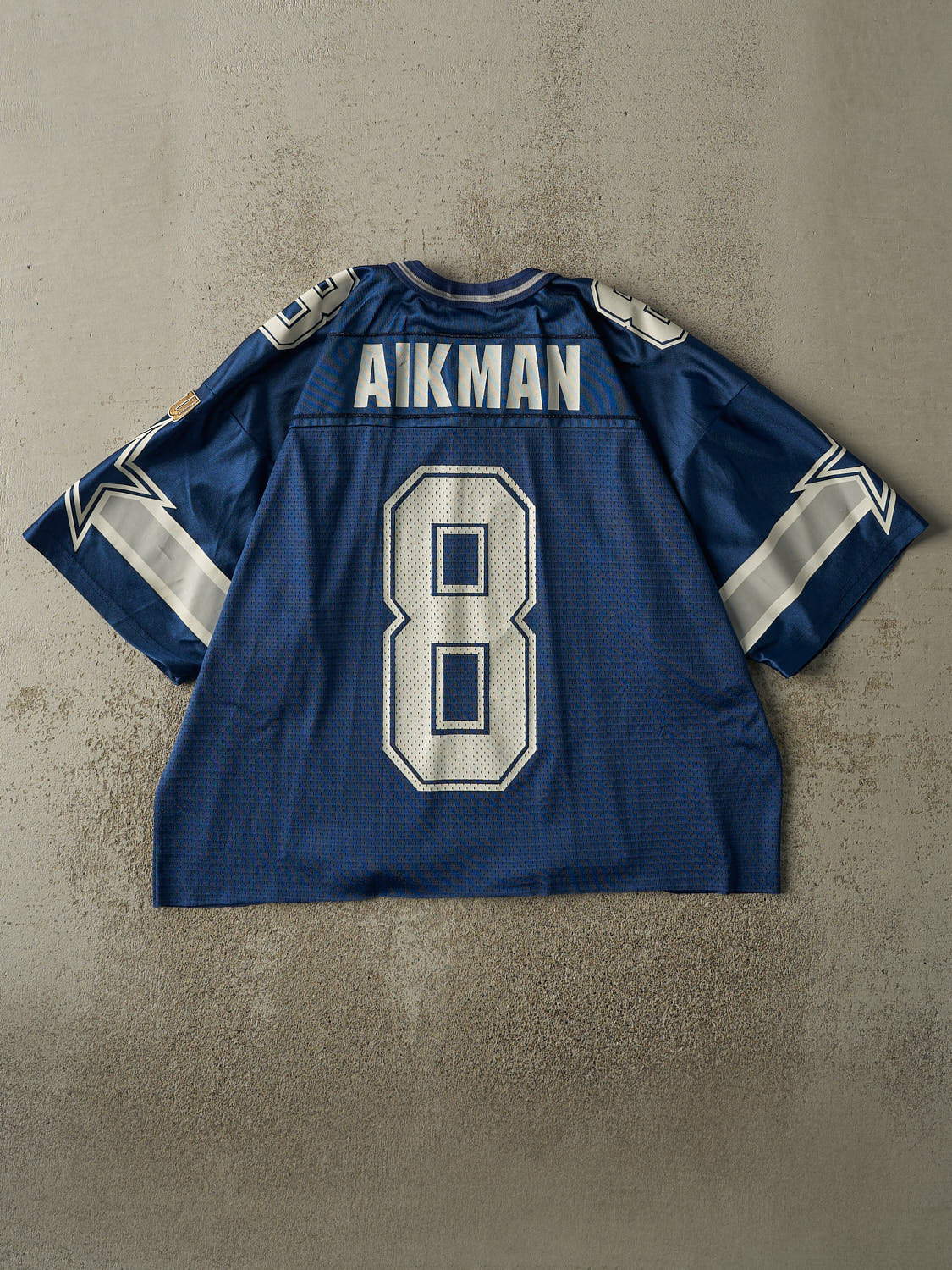 Vintage 90s Navy Blue Dallas Cowboys Troy Aikman #8 Cropped Jersey