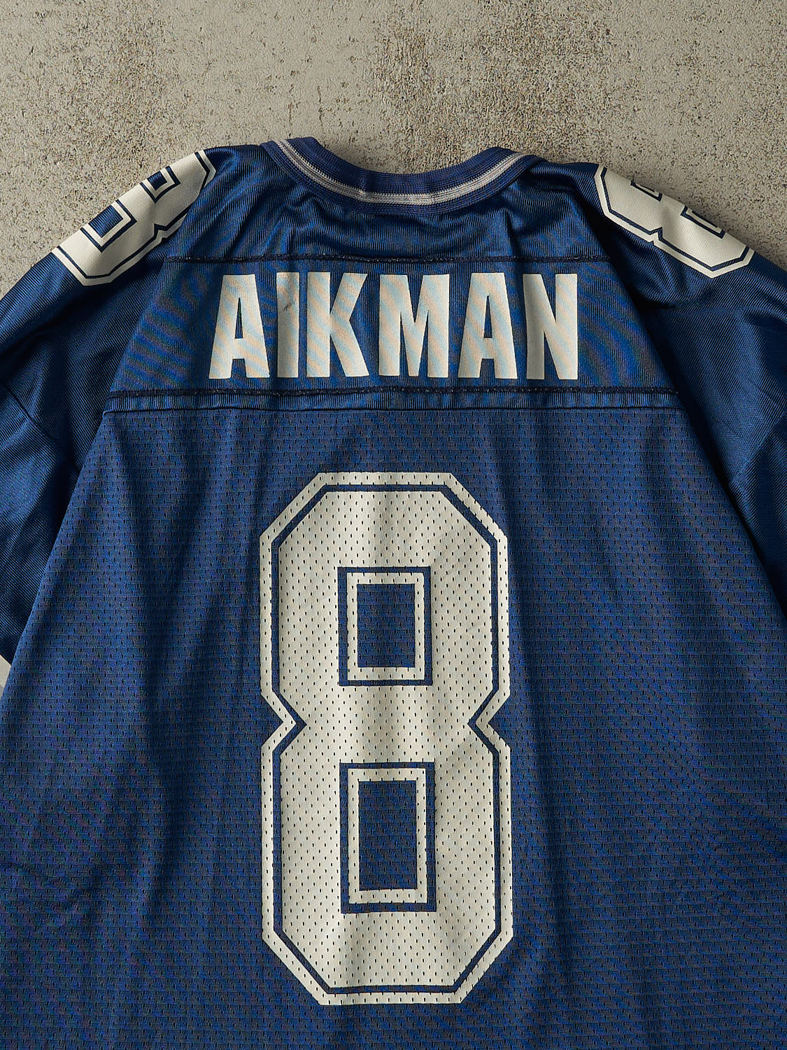 Vintage 90s Navy Blue Dallas Cowboys Troy Aikman #8 Cropped Jersey