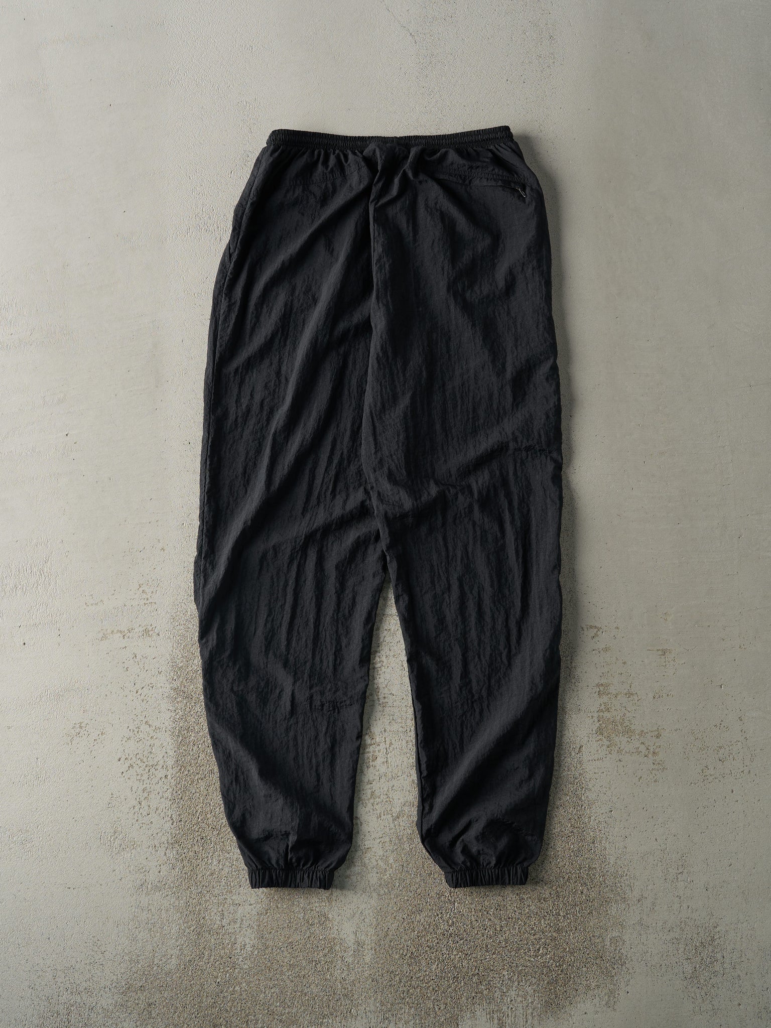 Vintage 90s Black Nike Embroidered Windbreaker Pants (30x32)