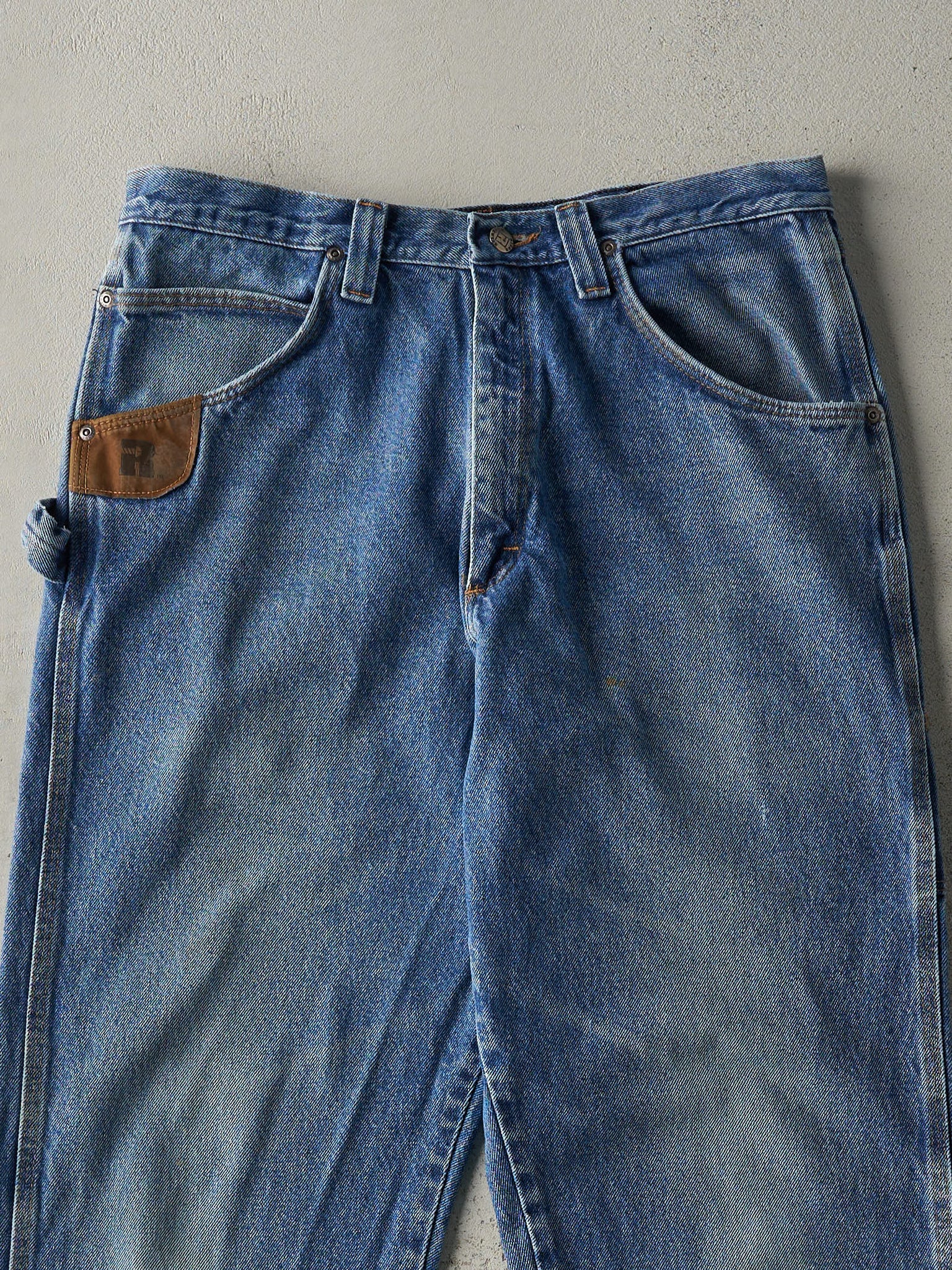 Vintage 90s Mid Wash Wrangler Riggs Carpenter Jeans (33.5x34)