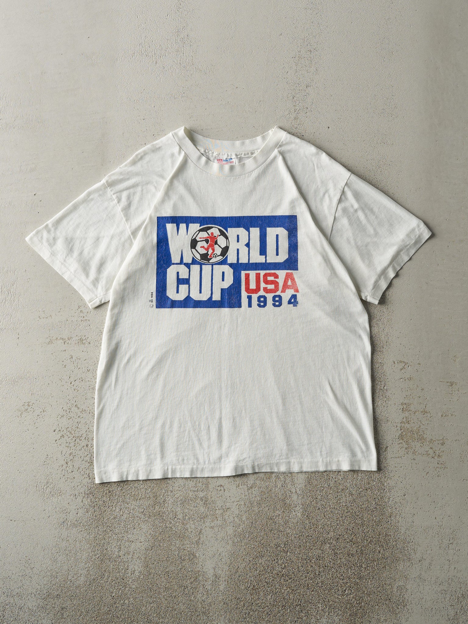 Vintage 94' White World Cup USA Single Stitch Tee (M)