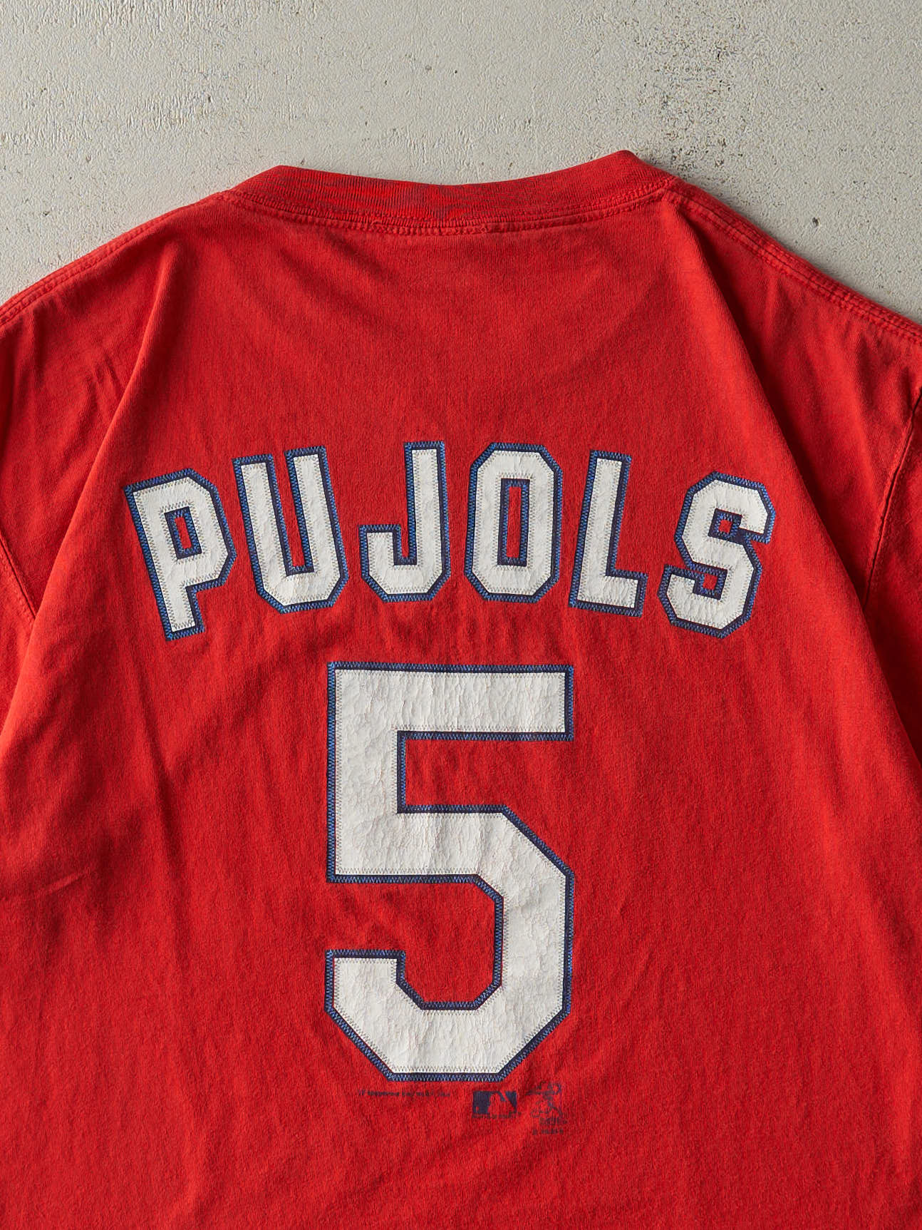 Vintage 06' Red St. Louis Cardinals #5 Albert Pujols Player Tee (L)