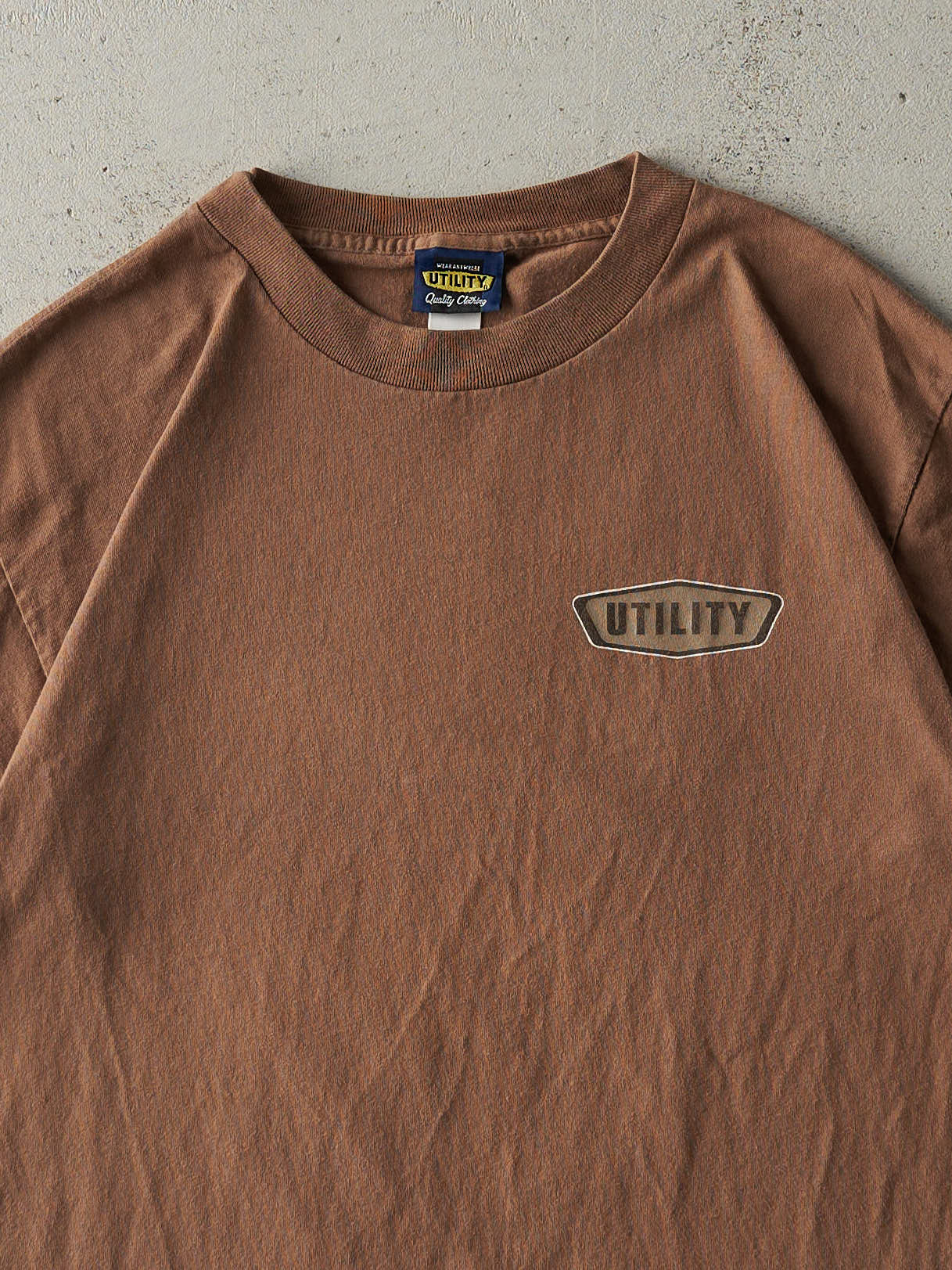 Vintage Y2K Brown Utility Brand Tee (M)