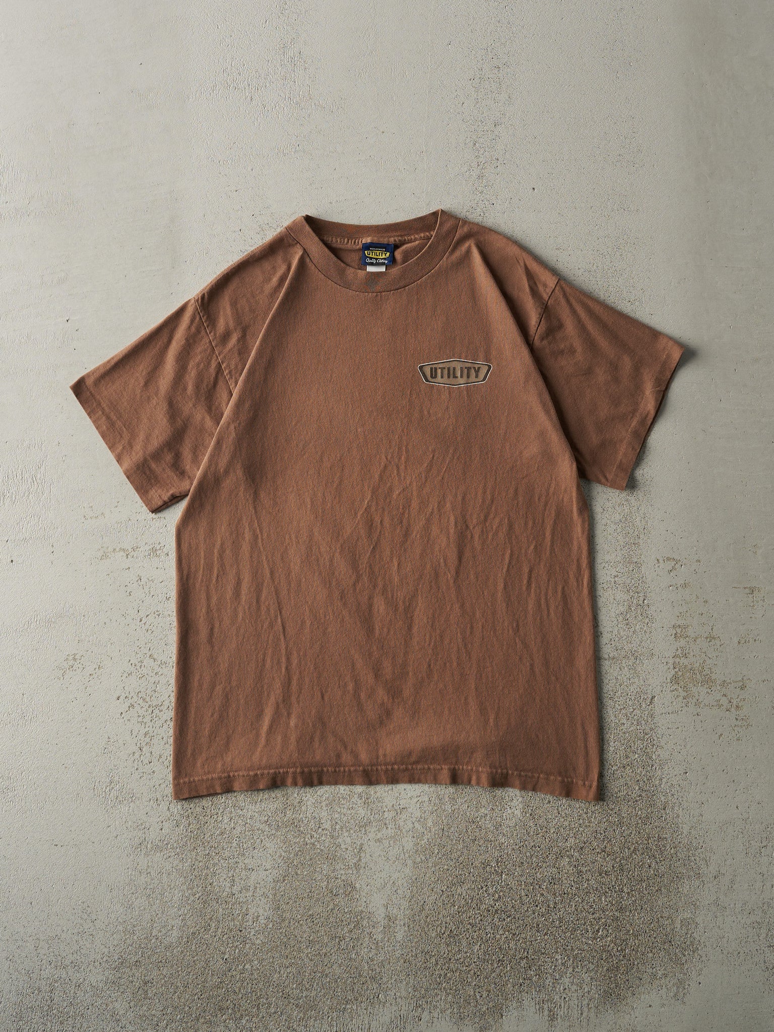 Vintage Y2K Brown Utility Brand Tee (M)