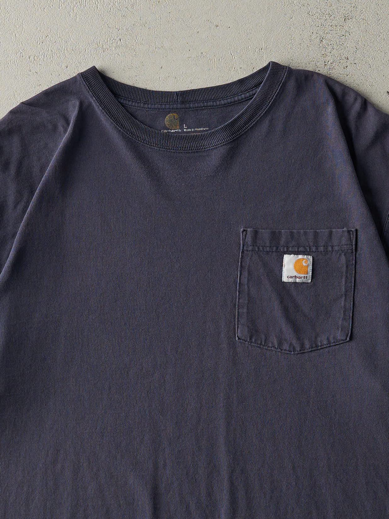 Vintage Y2K Navy Blue Carhartt Pocket Tee (L/XL)