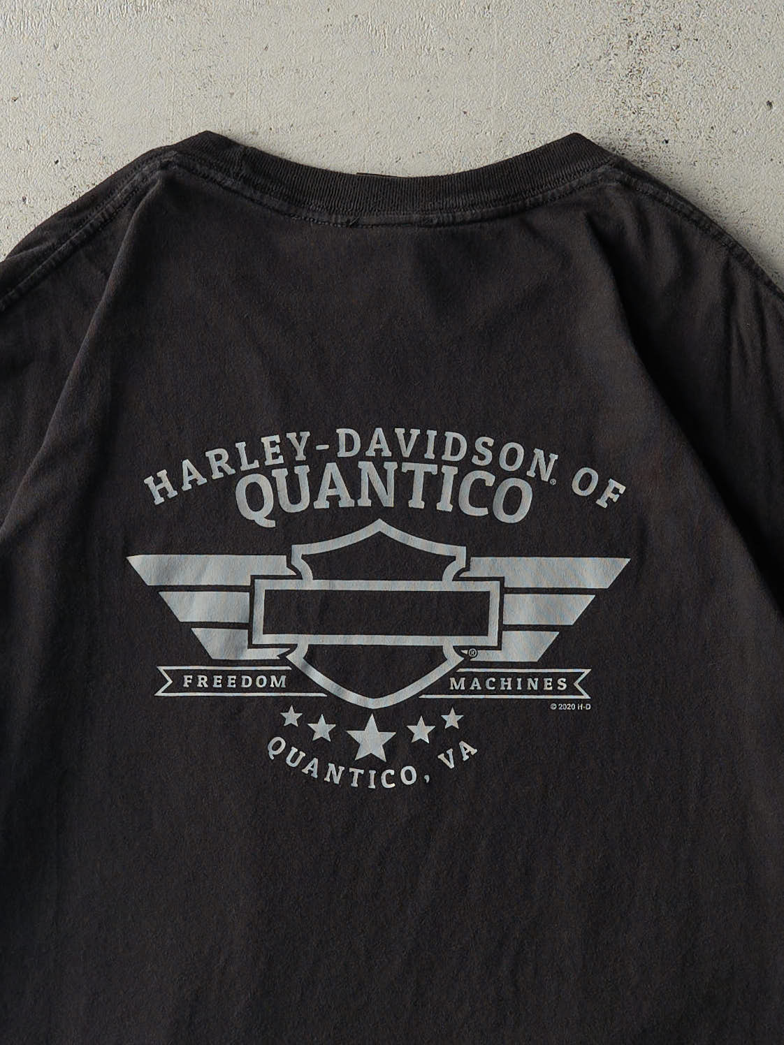 20' Black Quantico Virginia Harley Davidson Tee (L)