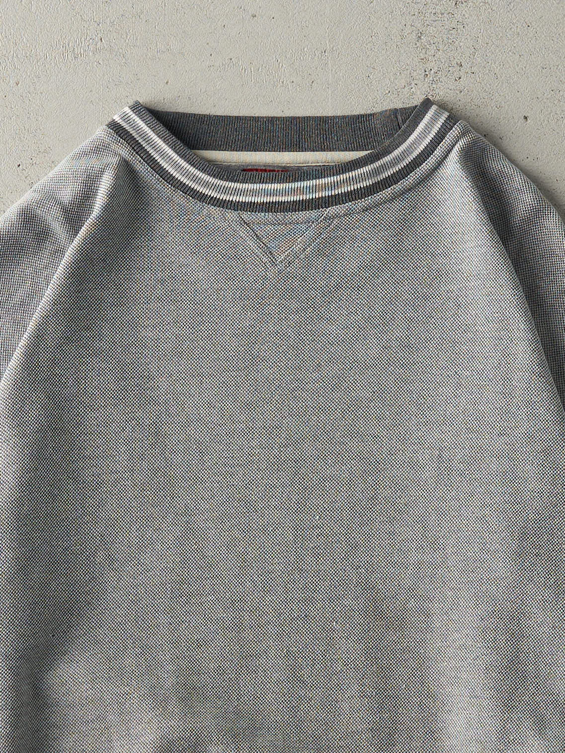 Vintage 90s Grey Textured Boxy Crewneck (L)