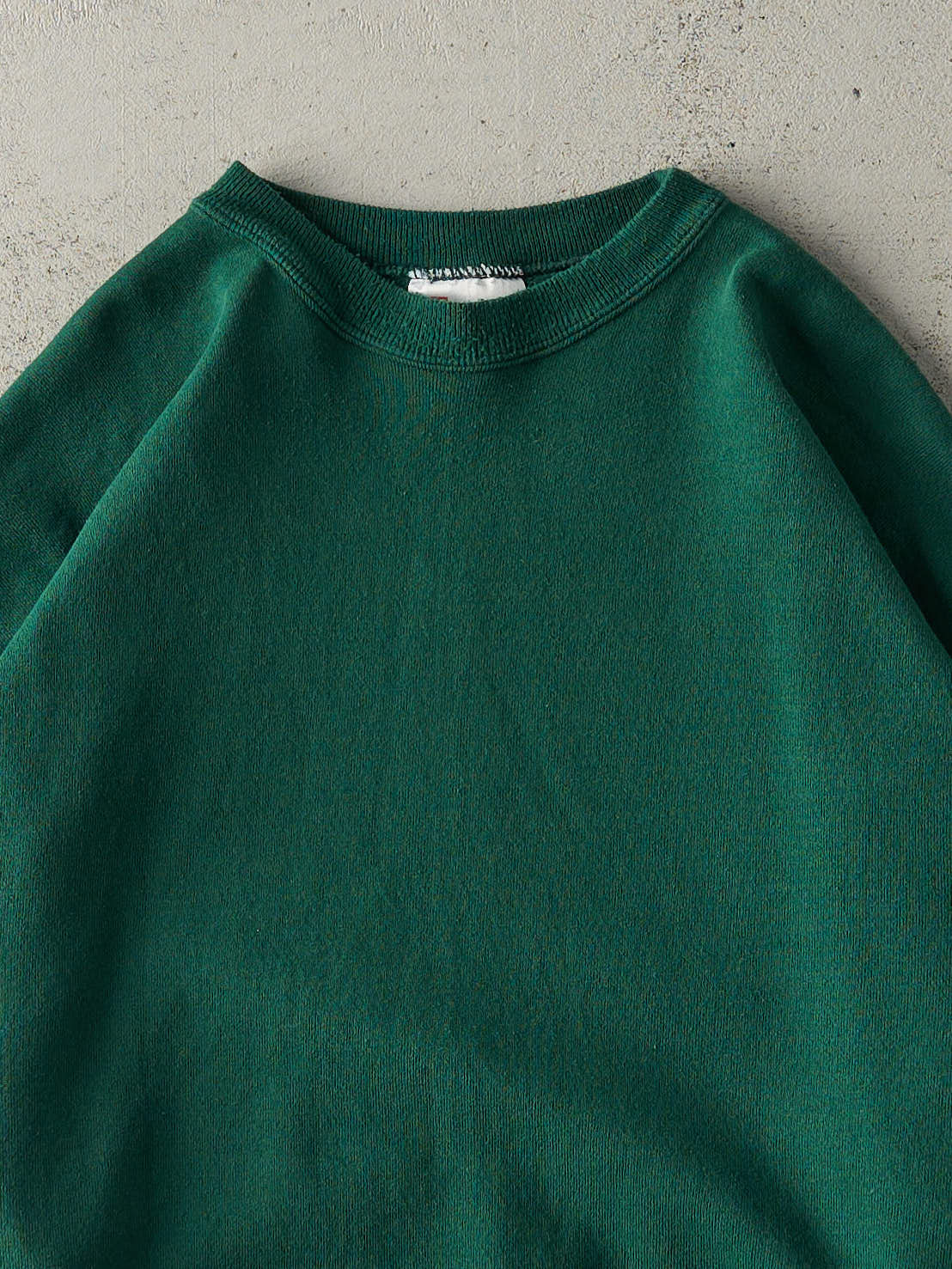 Vintage 90s Green Blank Boxy Crewneck (L)