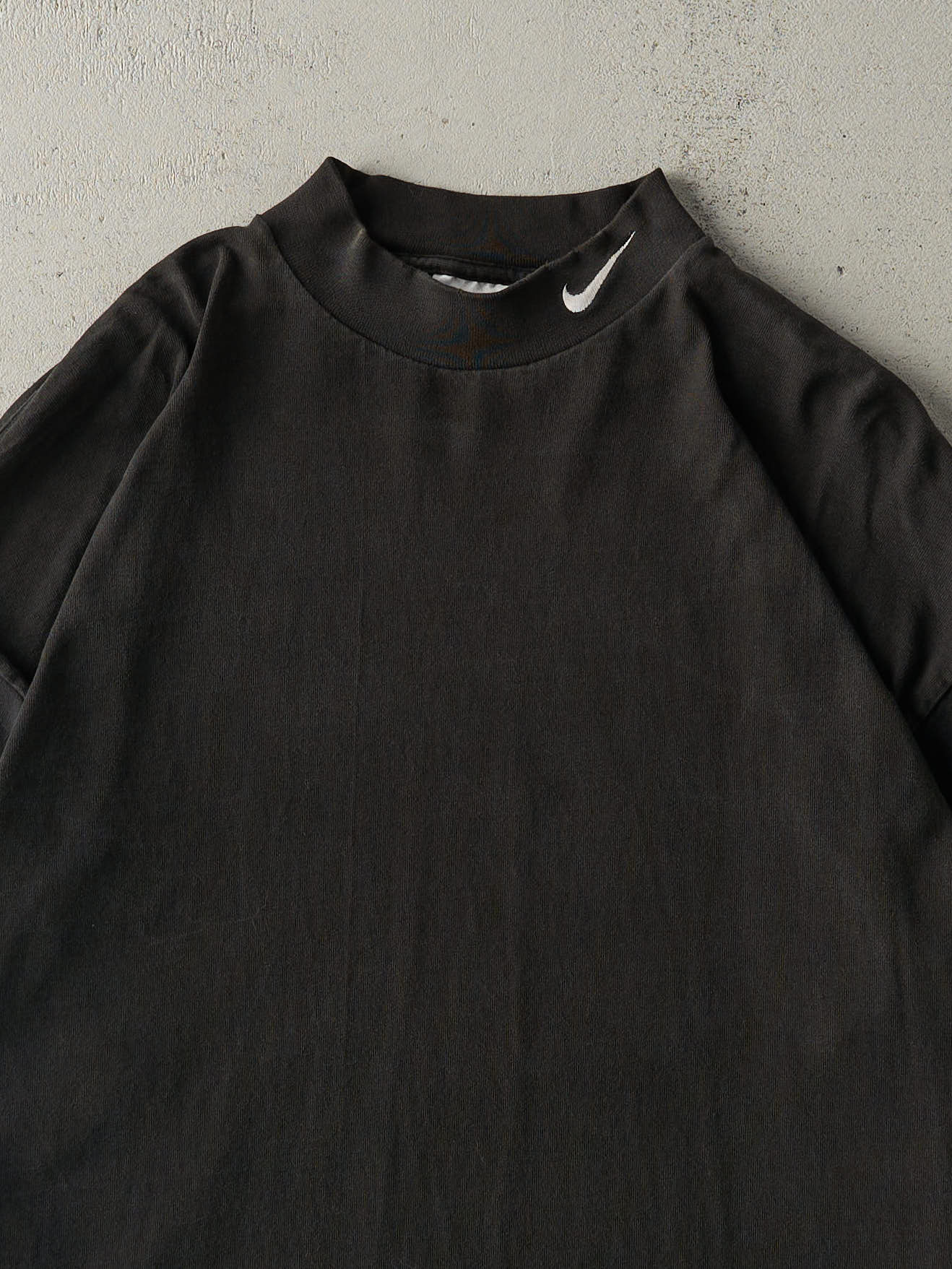 Vintage 90s Black Nike Embroidered Turtleneck Long Sleeve (XXL)