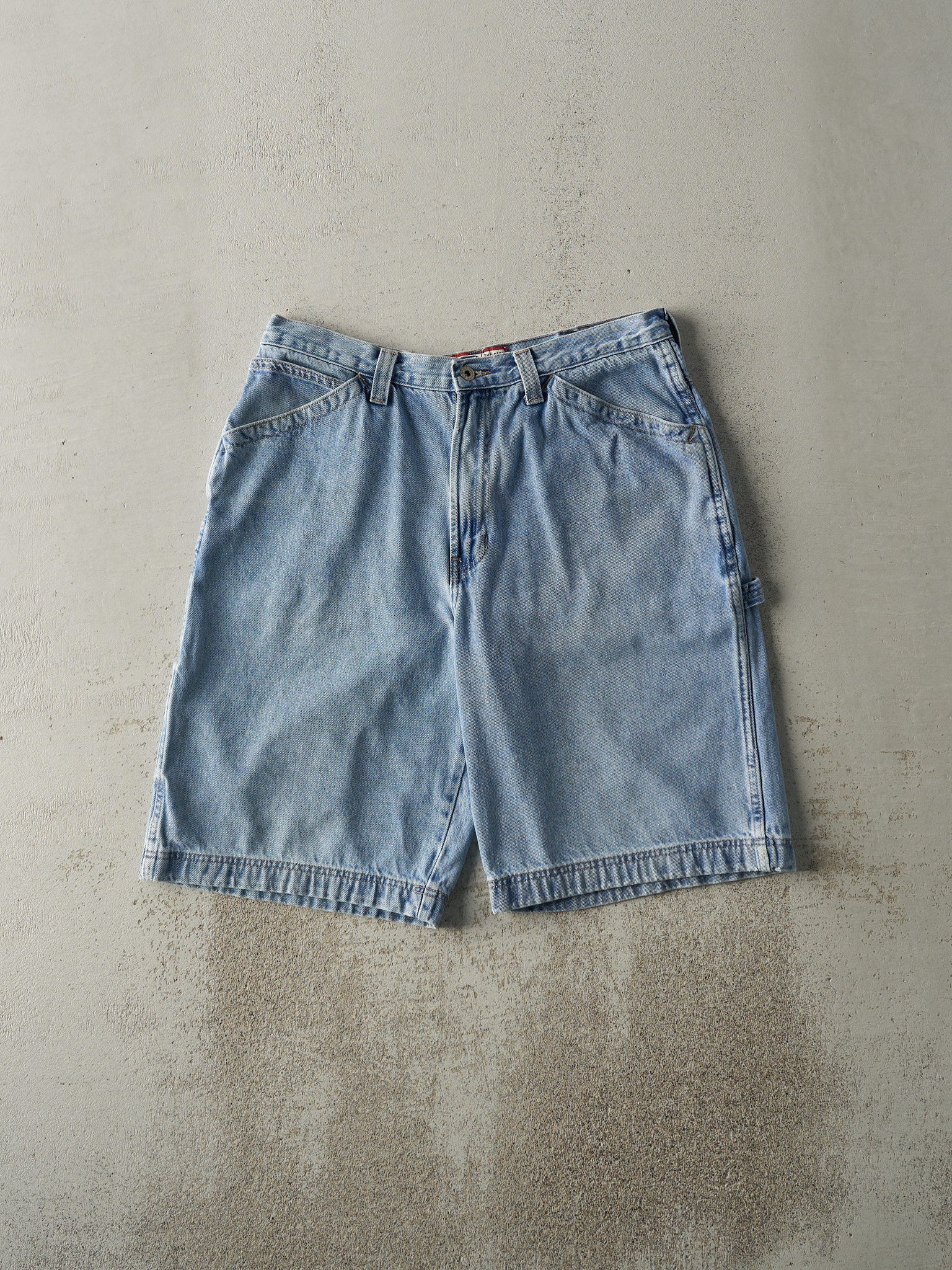 Vintage 90s Light Wash Old Navy Carpenter Jean Shorts (34x11.5)