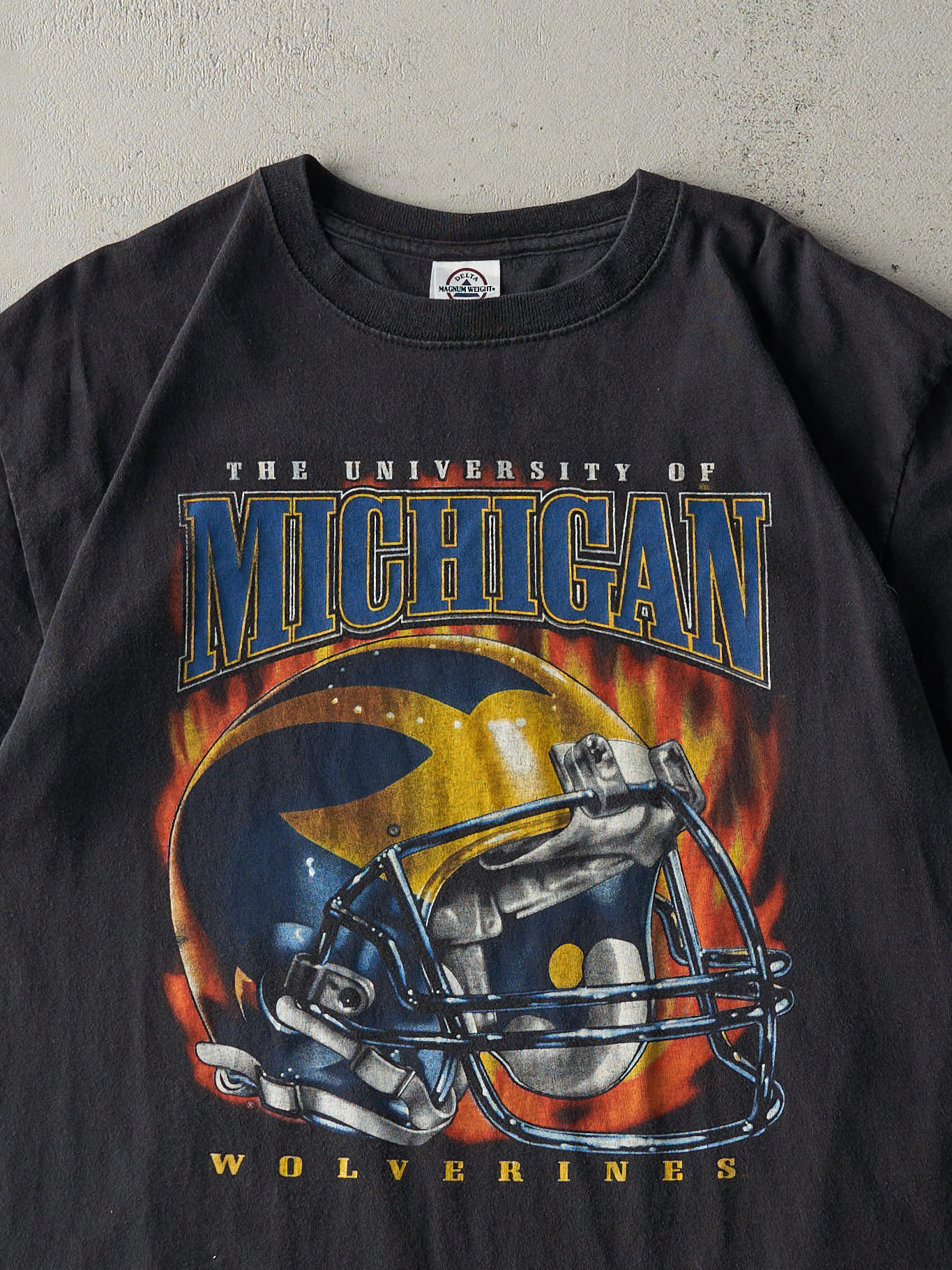 Vintage Y2K Black University of Michigan Wolverines Tee (M)