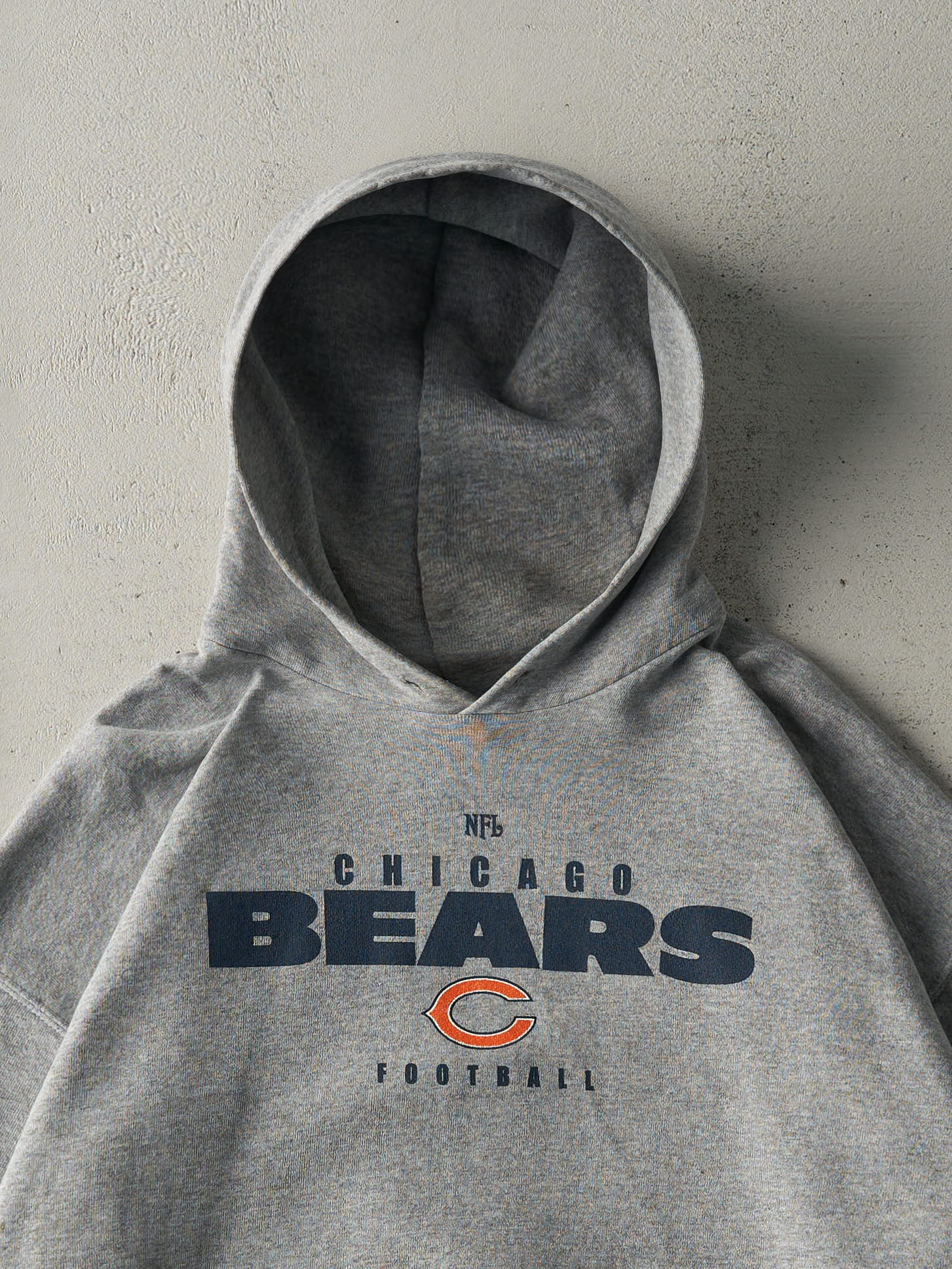 Vintage Y2K Grey Chicago Bears Boxy Hoodie (XL)