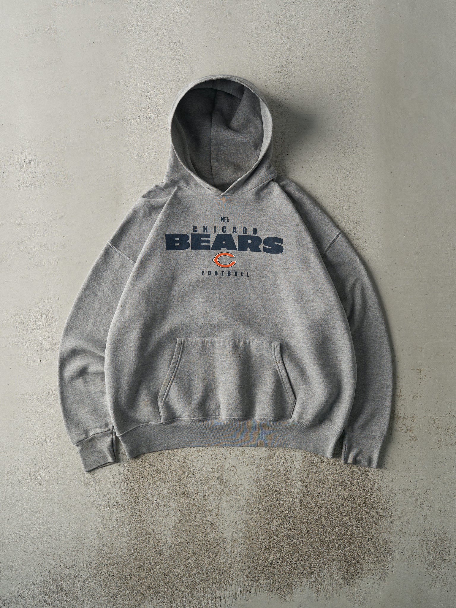 Vintage Y2K Grey Chicago Bears Boxy Hoodie (XL)