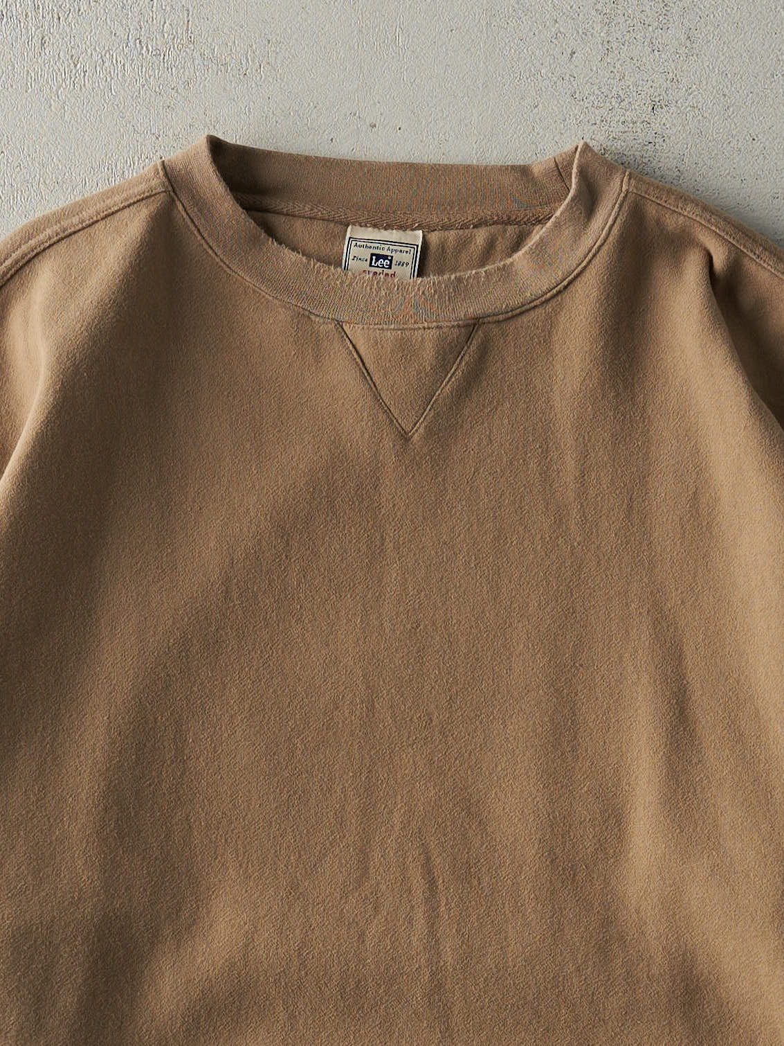 Vintage Y2K Beige Blank Crewneck (XL)