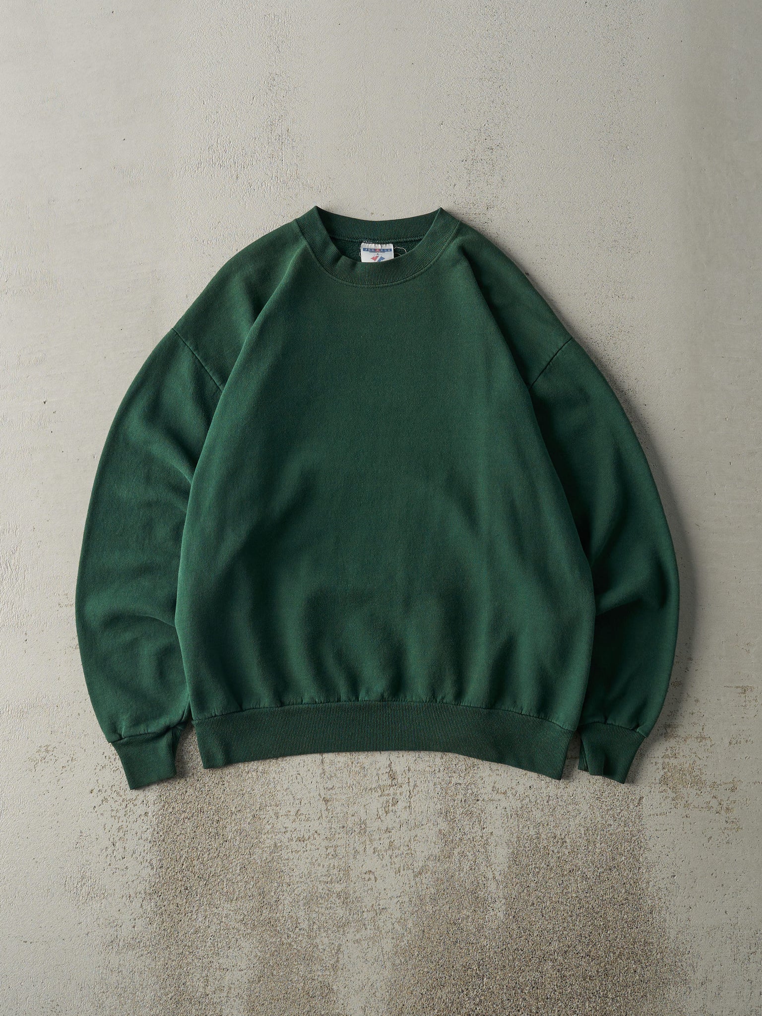 Vintage 90s Forest Green Blank Crewneck (M)