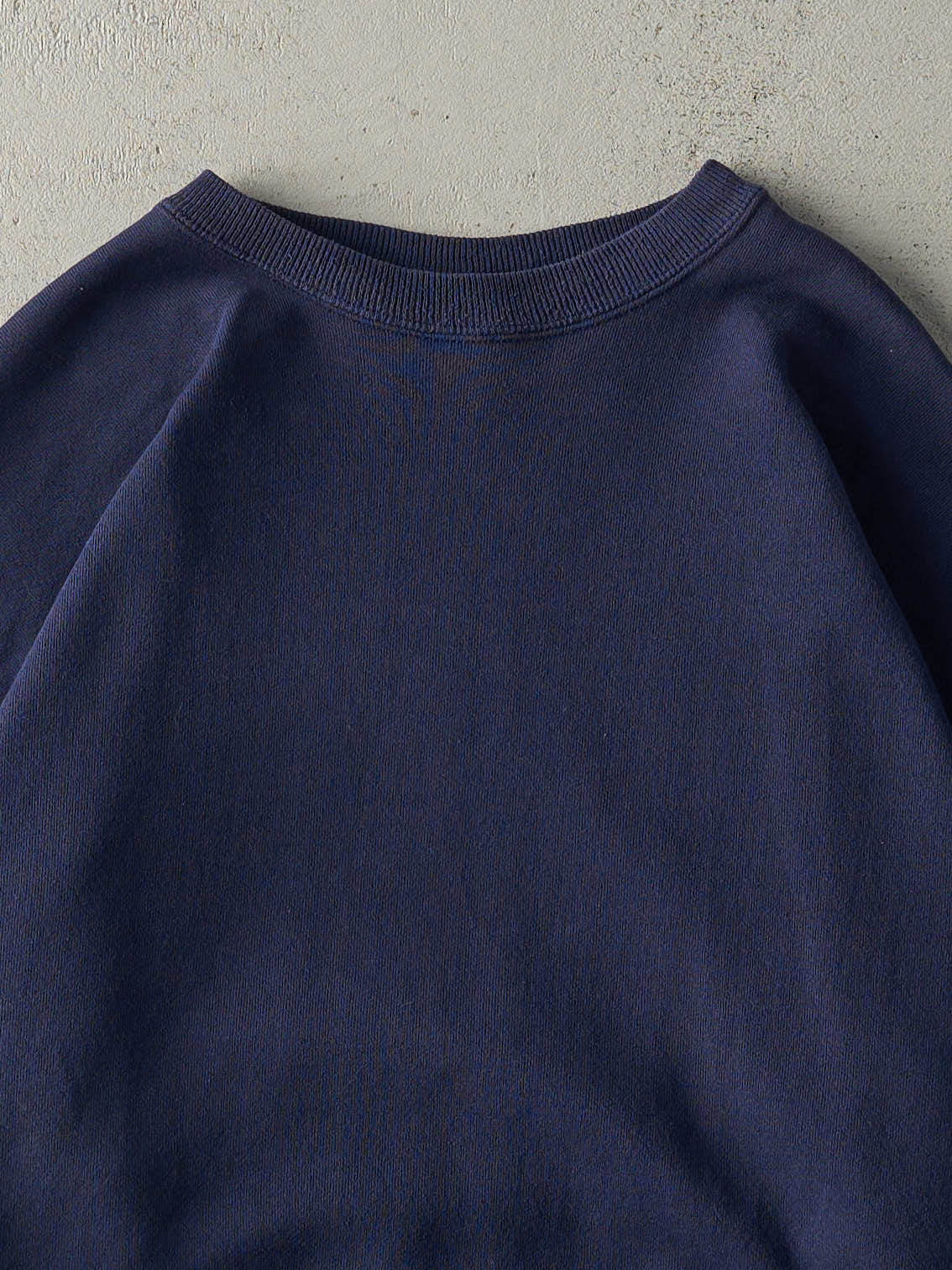 Vintage 90s Navy Blue Blank Boxy Crewneck (XL)