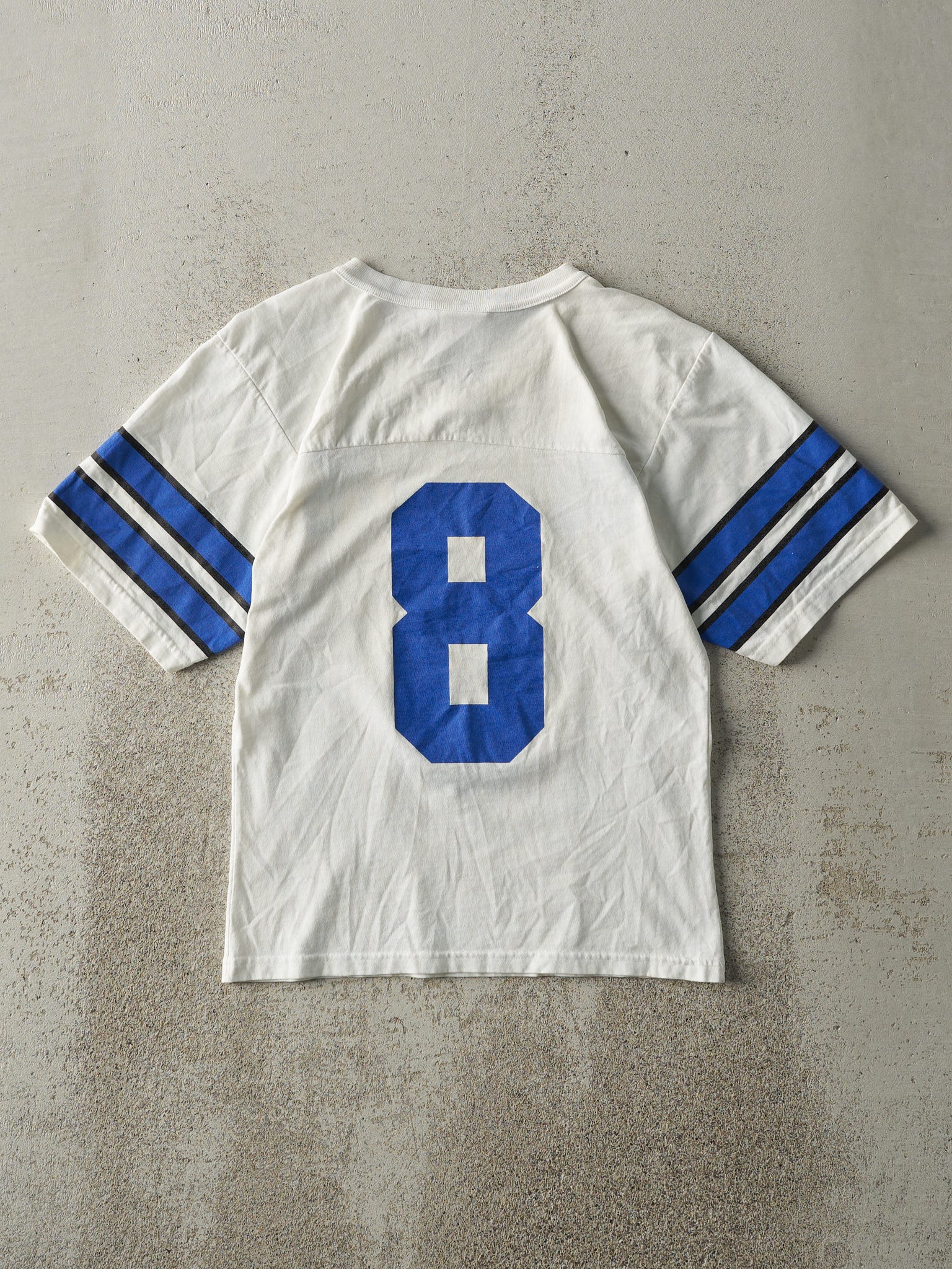 Vintage 90s White Dallas Cowboys #8 Troy Aikman Football Jersey Tee (XS)