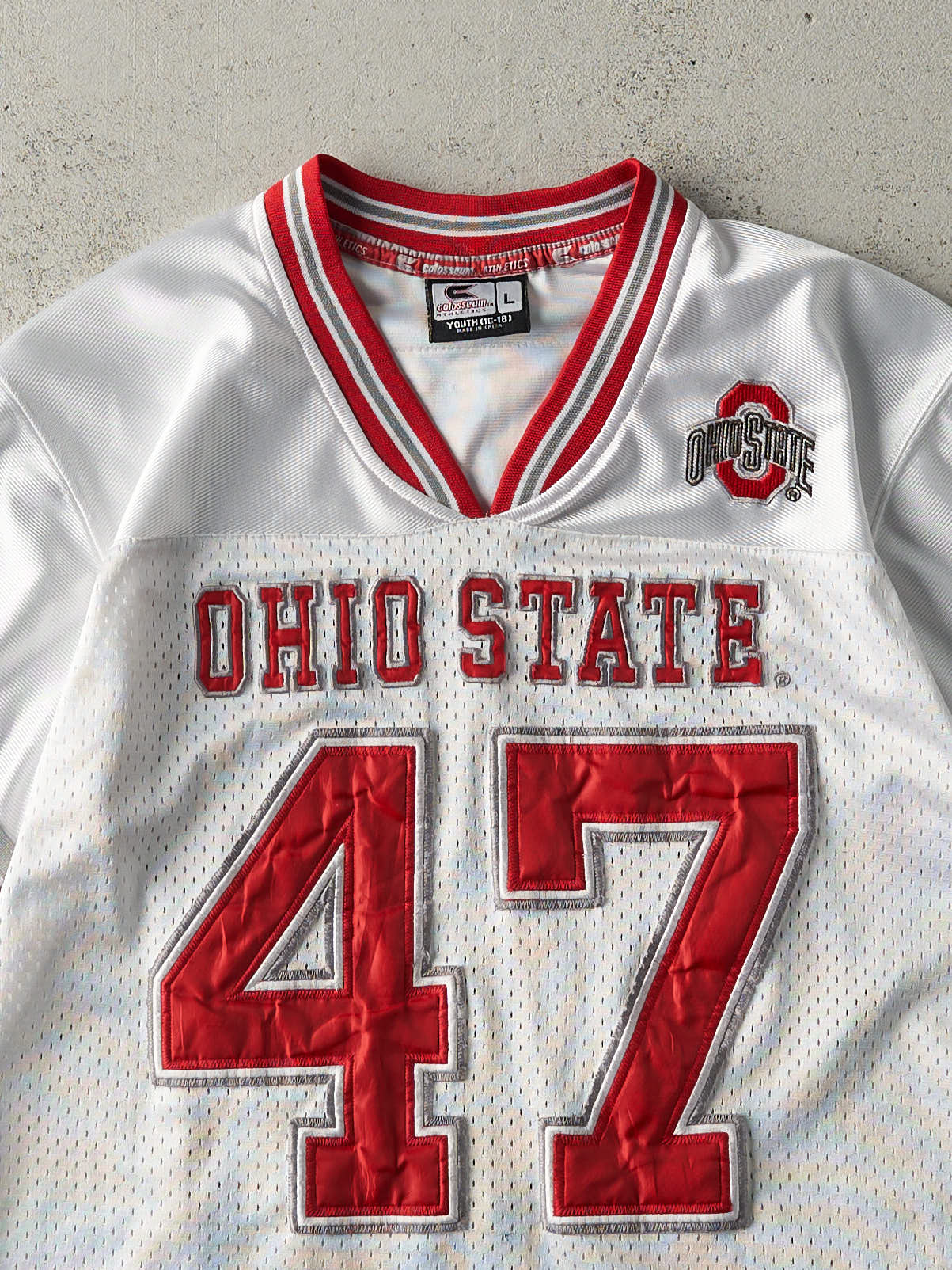 Vintage Y2K White Ohio State Buckeyes Football Jersey (S/M)