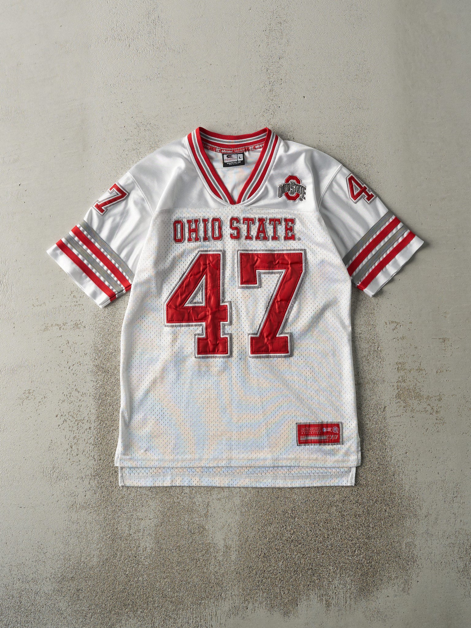 Vintage Y2K White Ohio State Buckeyes Football Jersey (S/M)