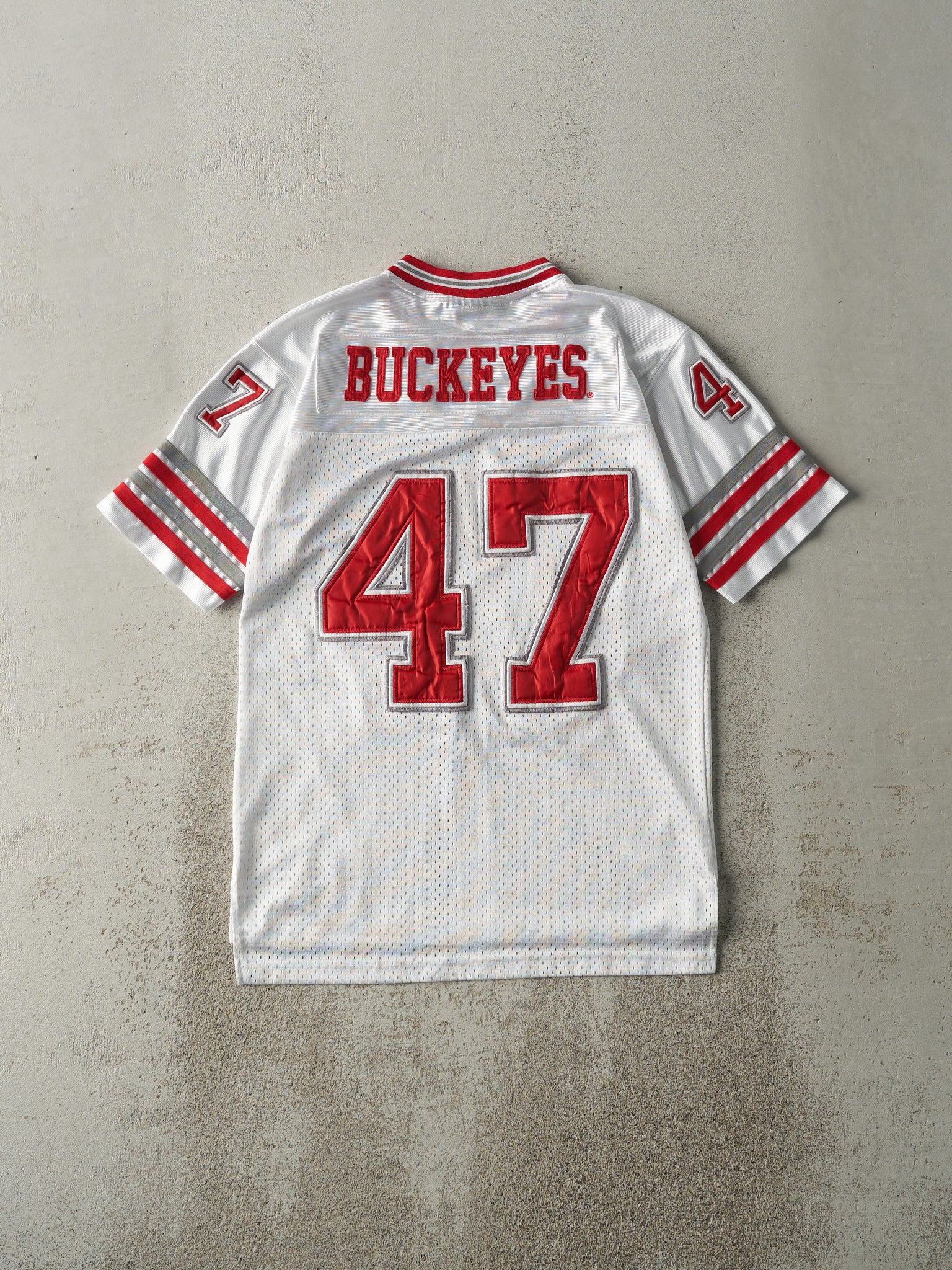 Vintage Y2K White Ohio State Buckeyes Football Jersey (S/M)