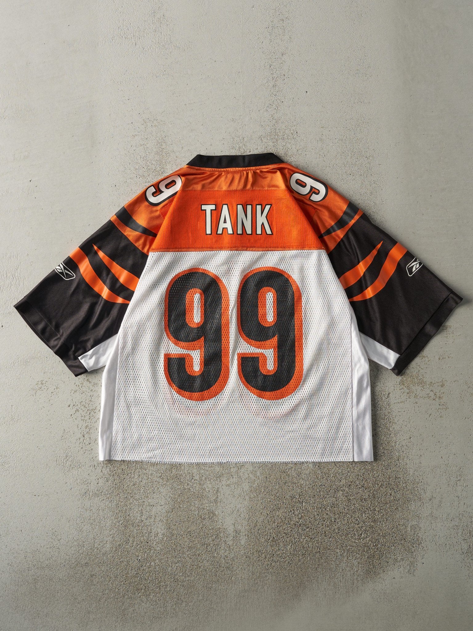Vintage Y2K White, Black & Orange Cincinnati Bengals #99 Tank