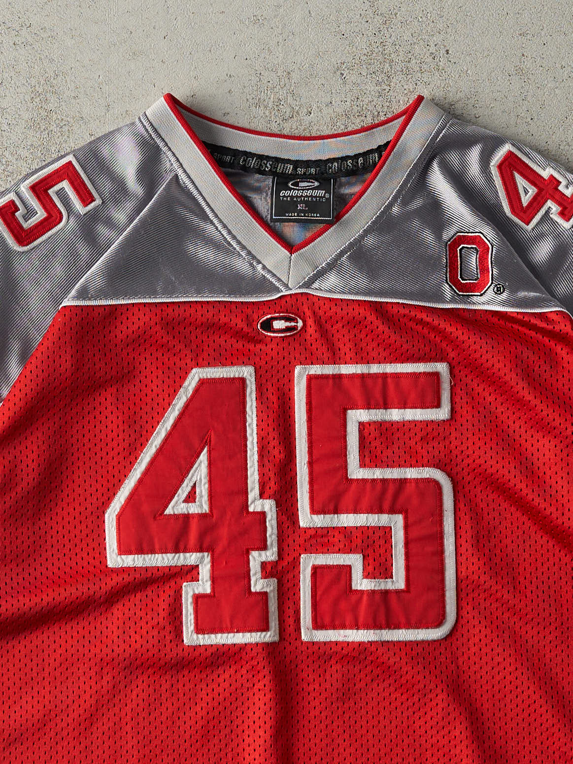 Vintage Y2K Red Ohio State Buckeyes Cropped Football Jersey (M)