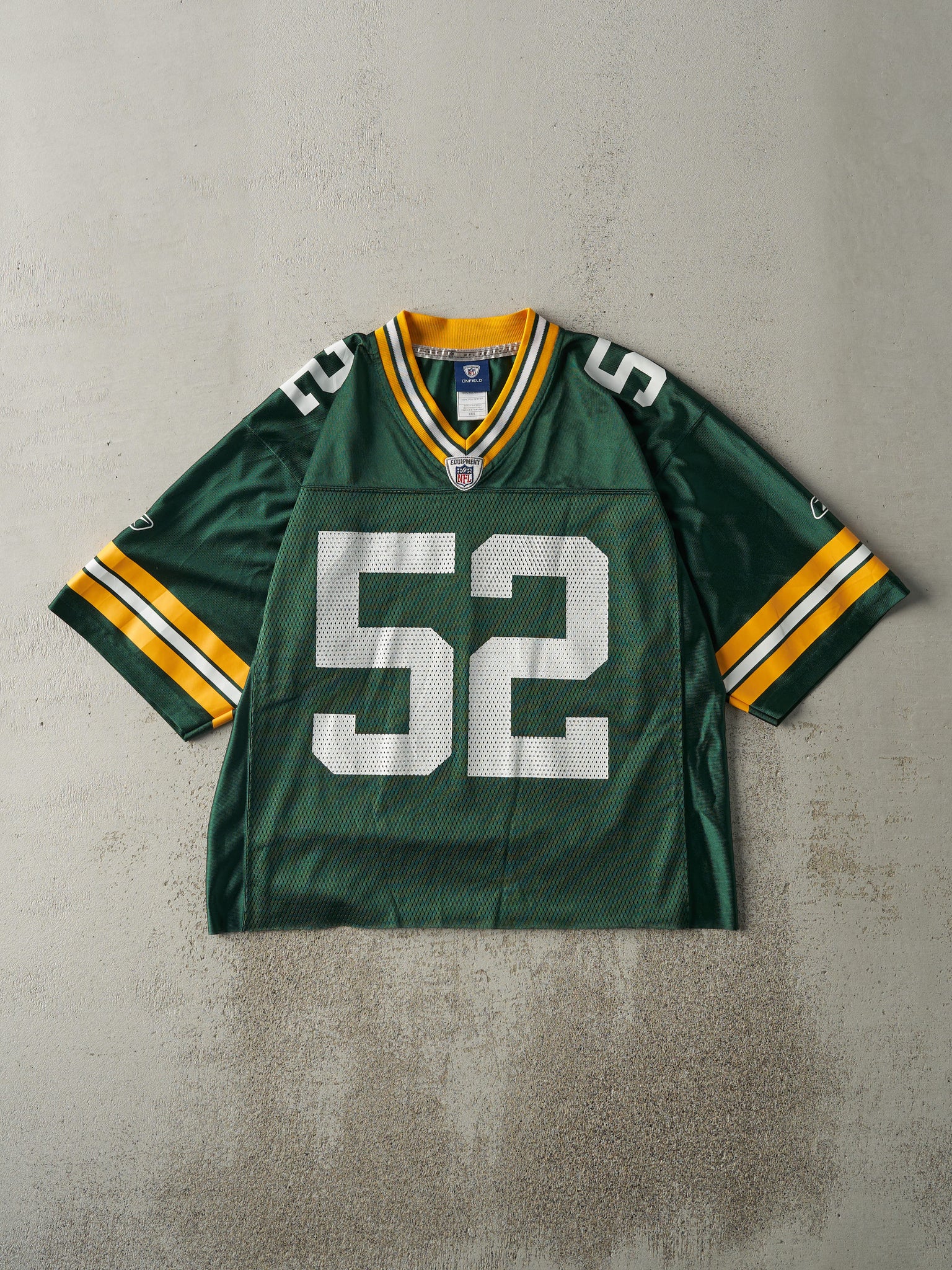 Vintage Y2K Green Green Bay Packers #52 Clay Matthews Cropped Football Jersey (M)