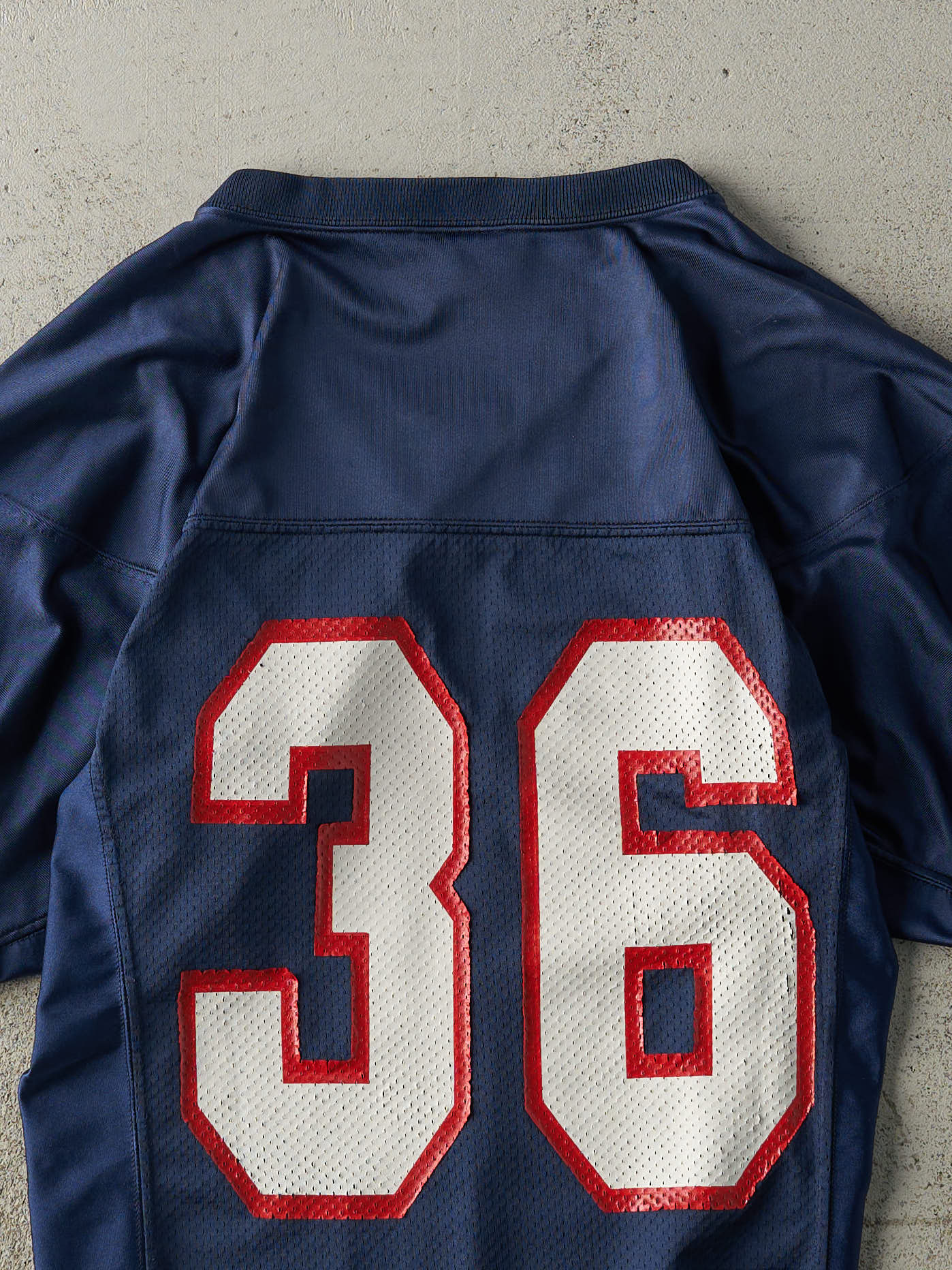 Vintage Y2K Navy Blue Giants #36 Cropped Football Jersey (S)