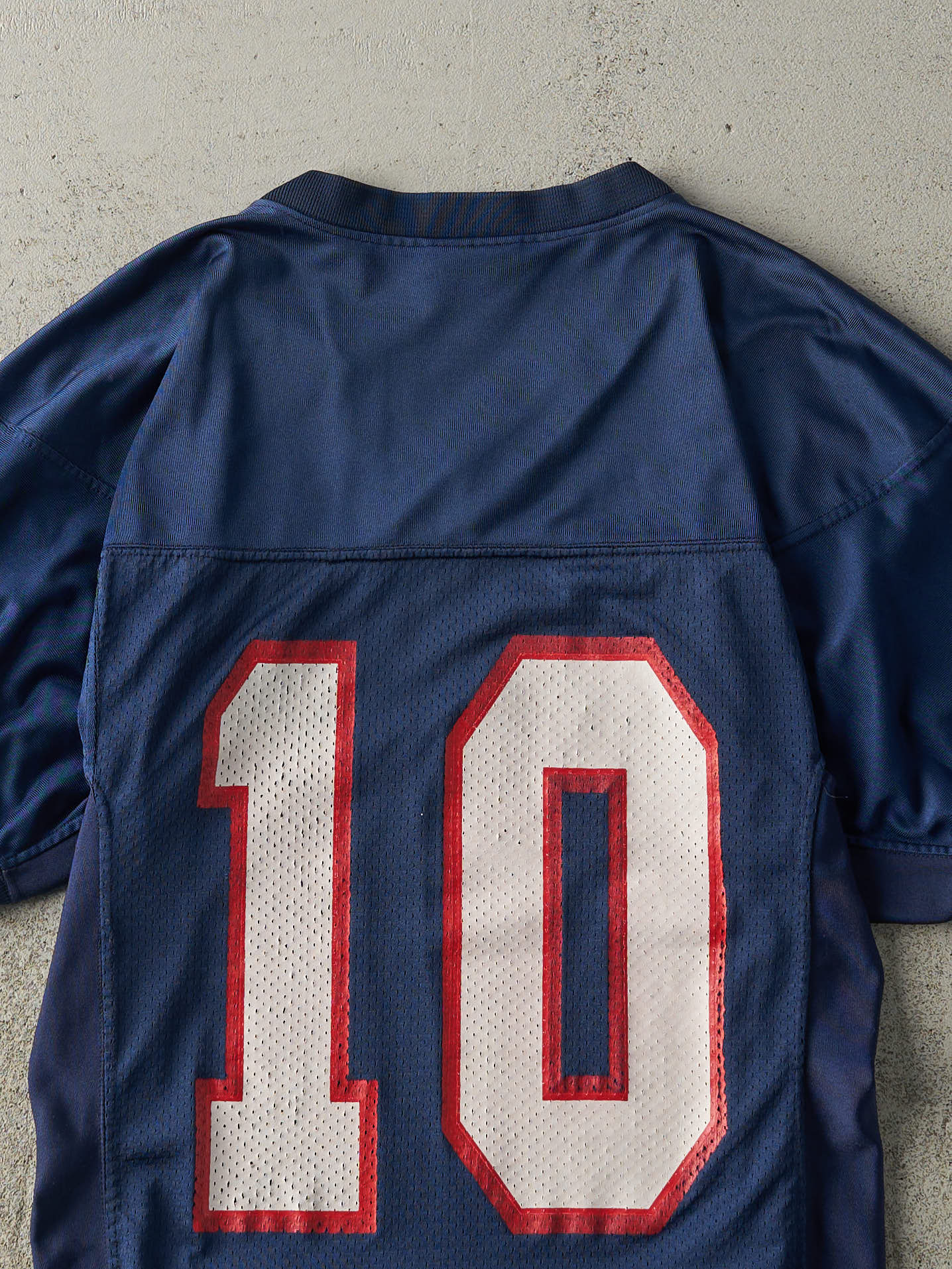 Vintage Y2K Navy Blue Giants #10 Cropped Football Jersey (S/M)