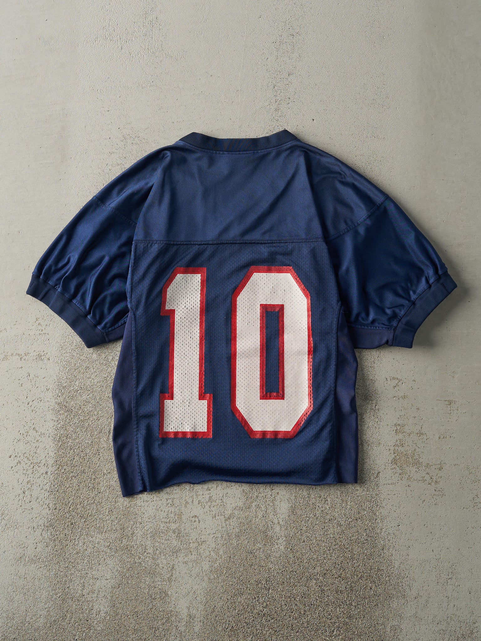 Vintage Y2K Navy Blue Giants #10 Cropped Football Jersey (S/M)