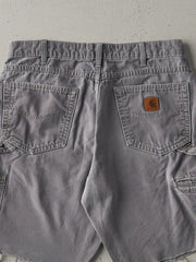 Vintage Y2K Grey Loose Fit Carhartt Carpenter Cut Off Shorts (34x9.5)