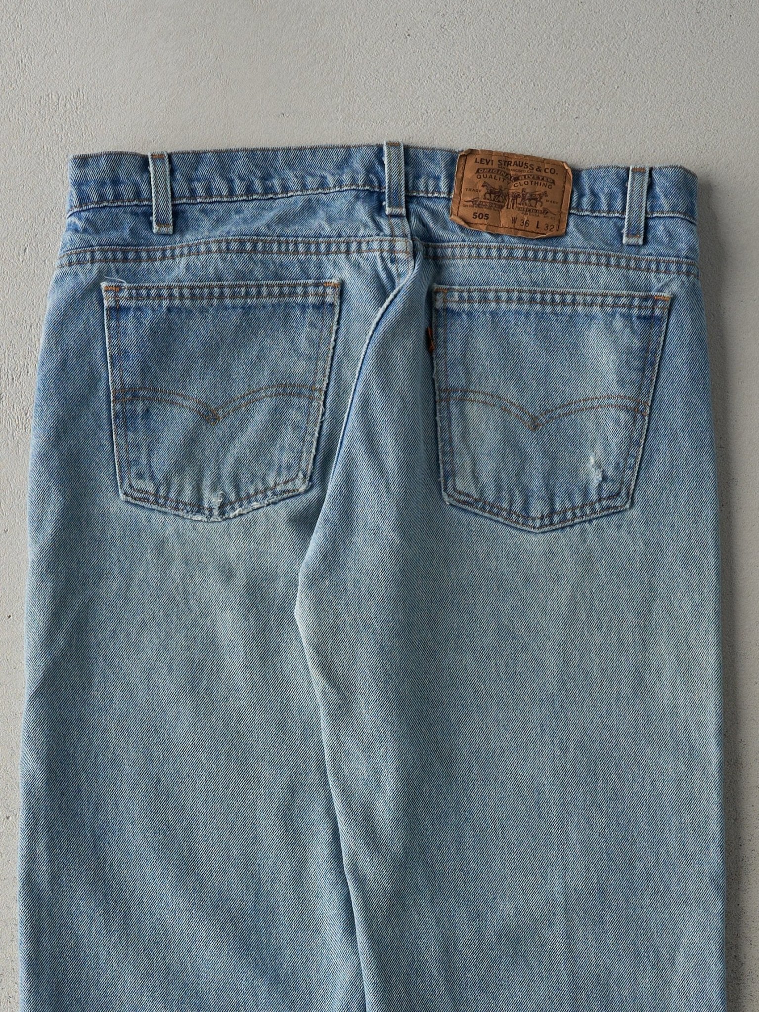Vintage 80s Light Wash Levi's 505 Orange Tab Jeans (34x31)