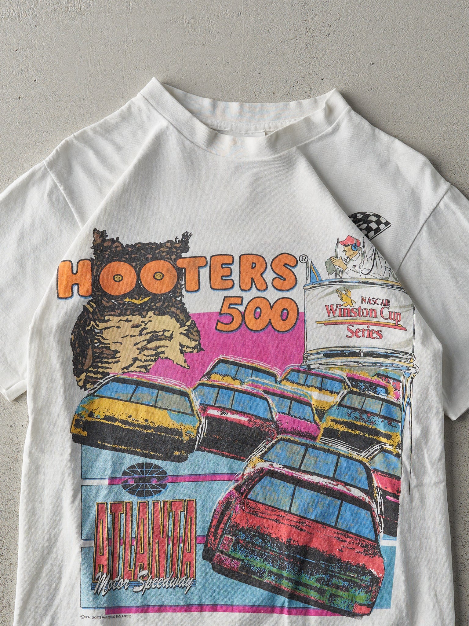 Vintage 94' White Nascar x Hooters Single Stitch Tee (S)