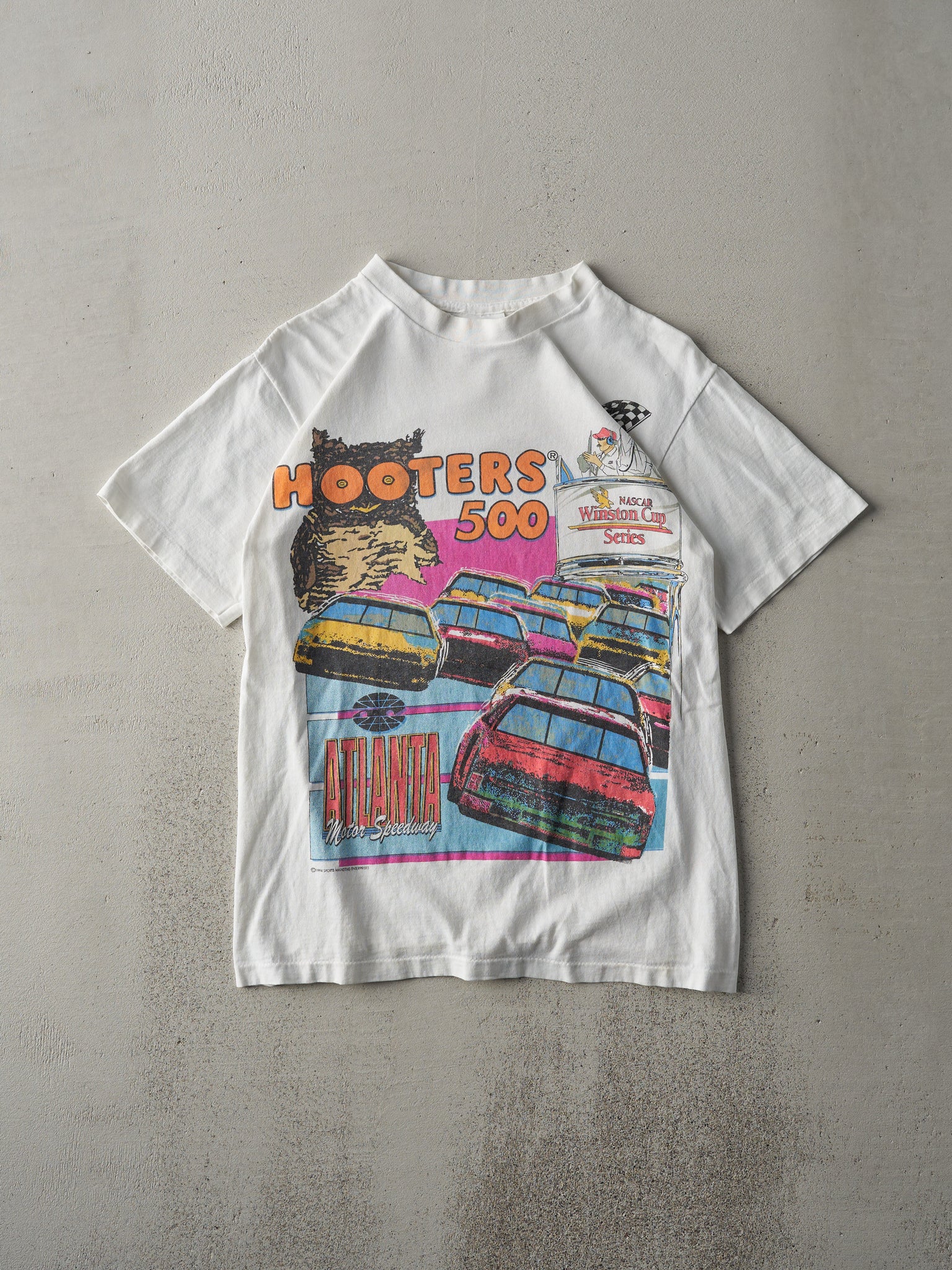 Vintage 94' White Nascar x Hooters Single Stitch Tee (S)