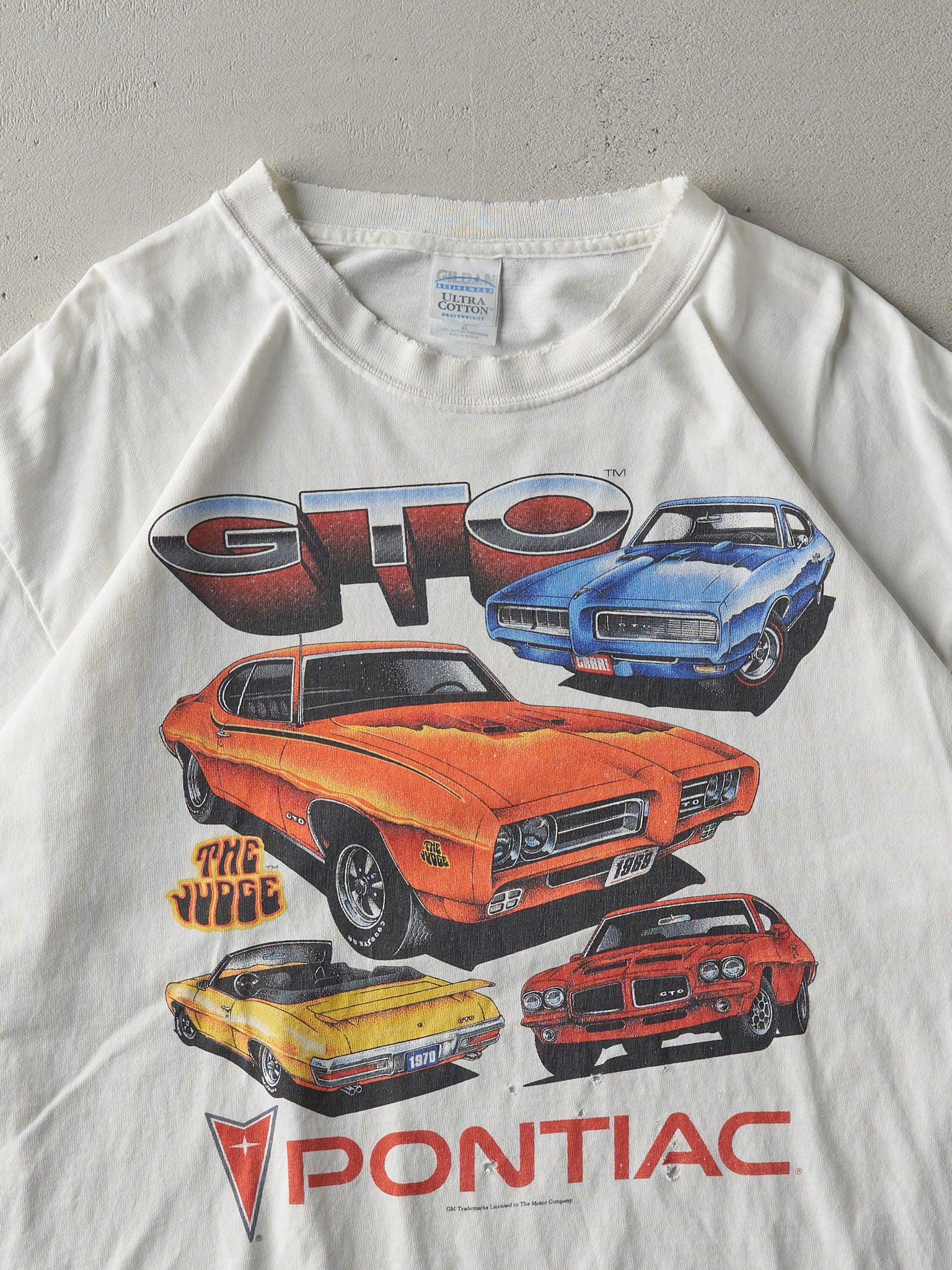 Vintage 90s White GTO Pontiac Tee (L)