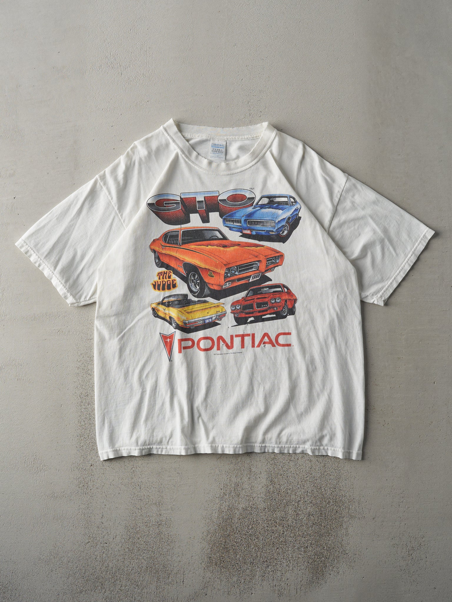 Vintage 90s White GTO Pontiac Tee (L)