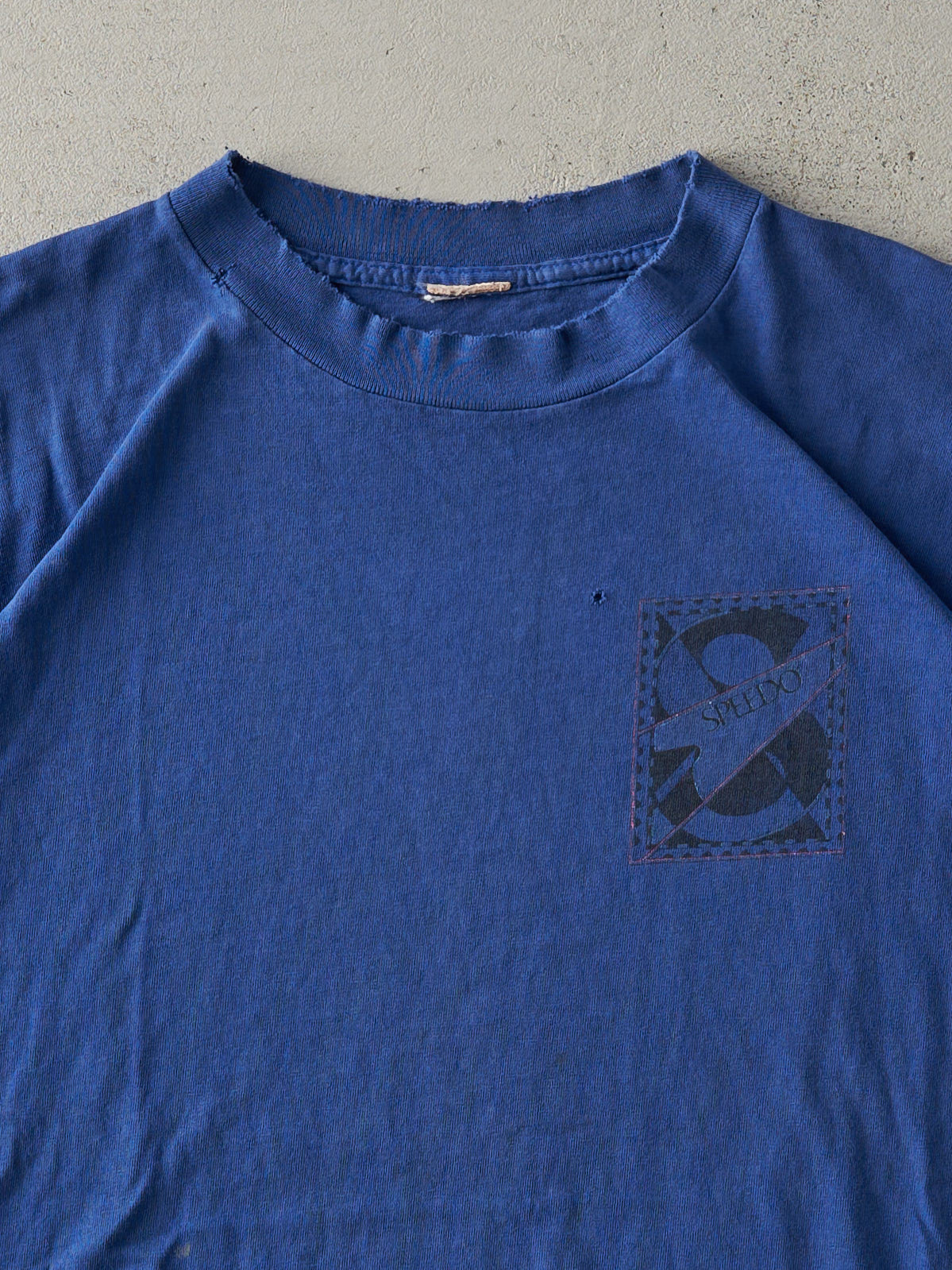 Vintage 90s Dark Blue Speedo Single Stitch Tee (M)