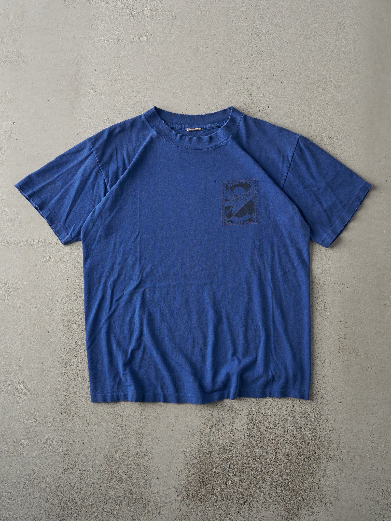 Vintage 90s Dark Blue Speedo Single Stitch Tee (M)