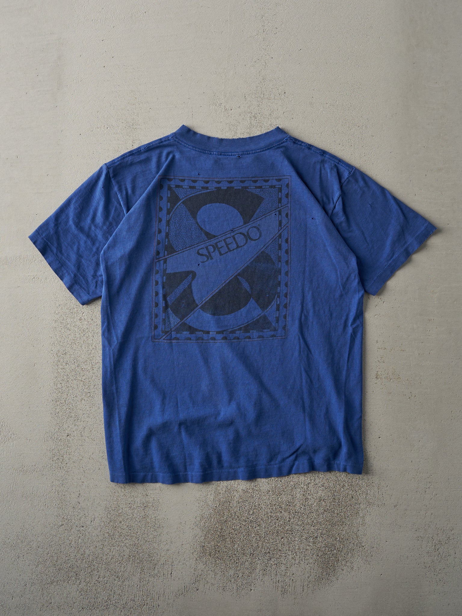 Vintage 90s Dark Blue Speedo Single Stitch Tee (M)