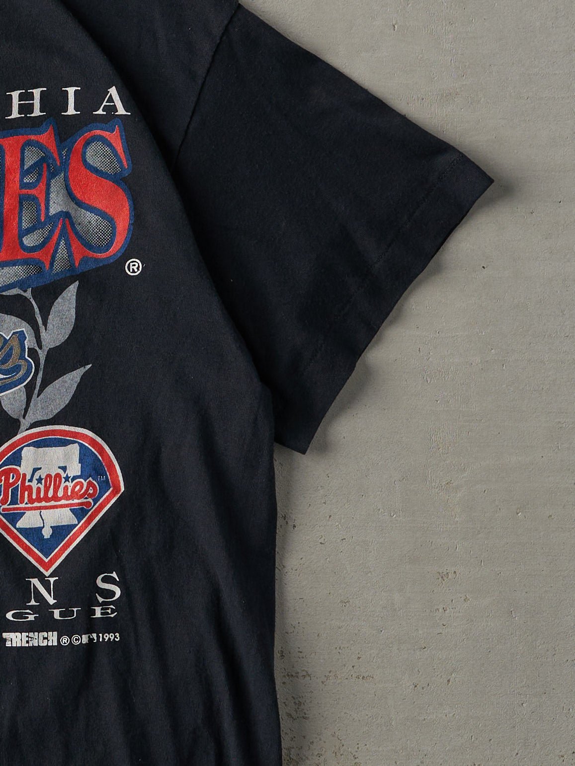 Vintage 93' Black Philadelphia Phillies World Series Single Stitch Tee (M)