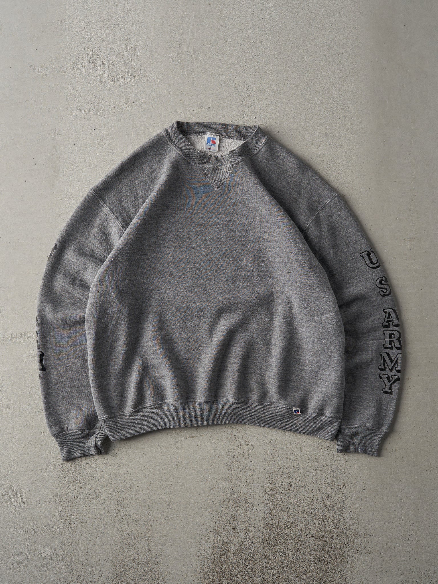 Vintage 90s Grey RARE Russell Athletics US Army Crewneck (M)