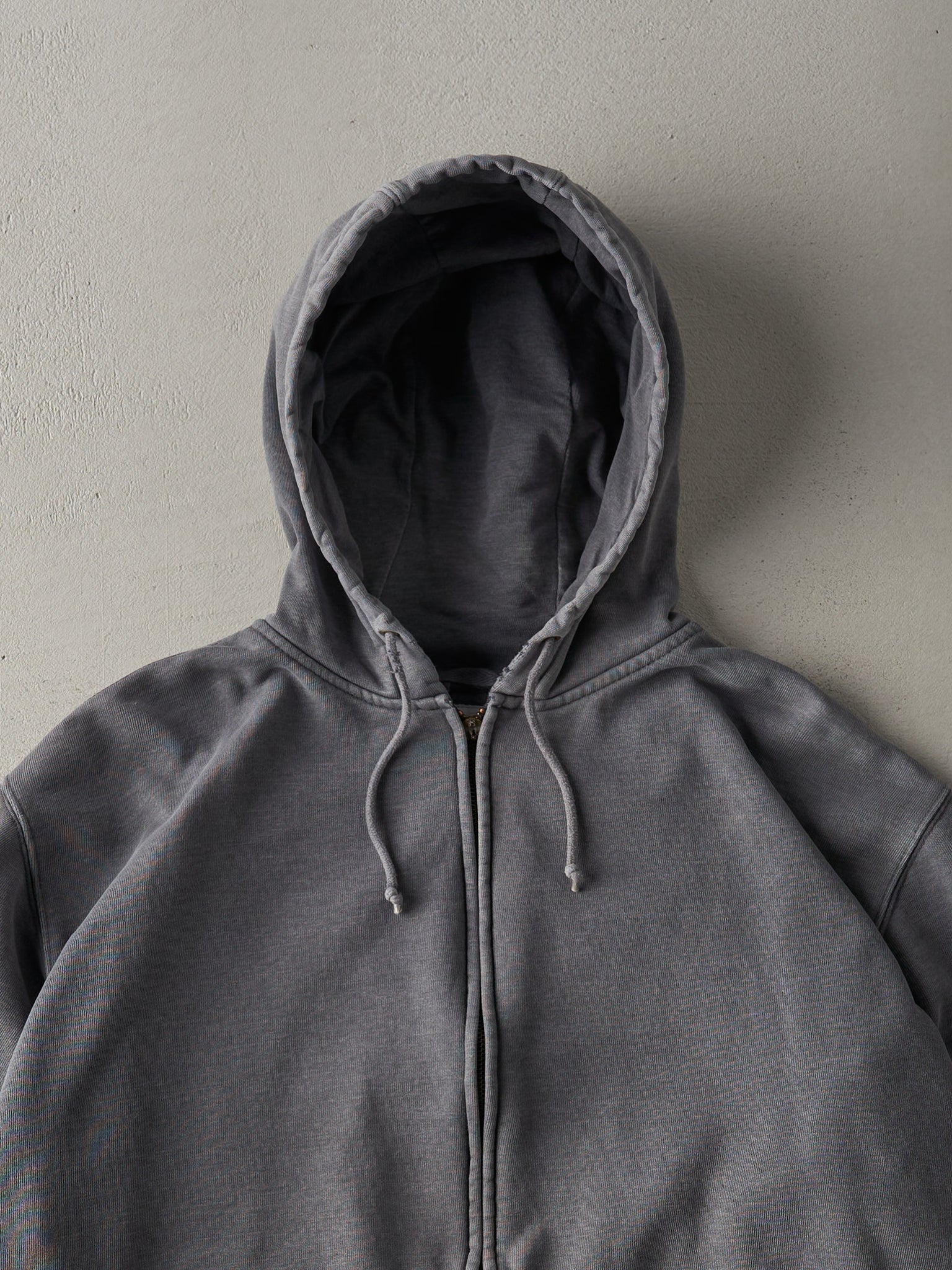 Vintage Y2K Grey Carhartt Zip Up Hoodie (XL)