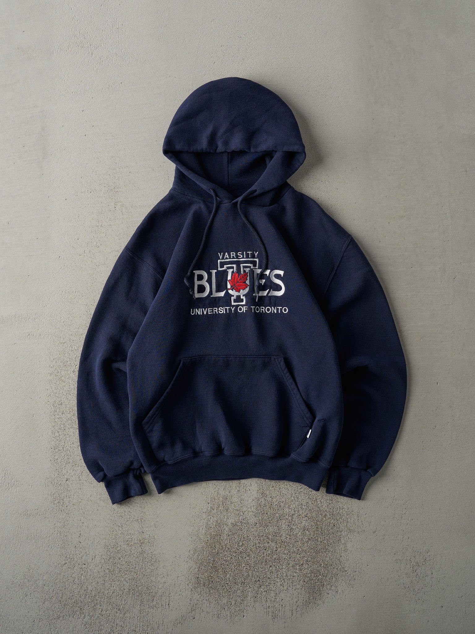 Vintage Y2K Navy Russell Athletics Toronto Varsity Blues Hoodie (S/M)