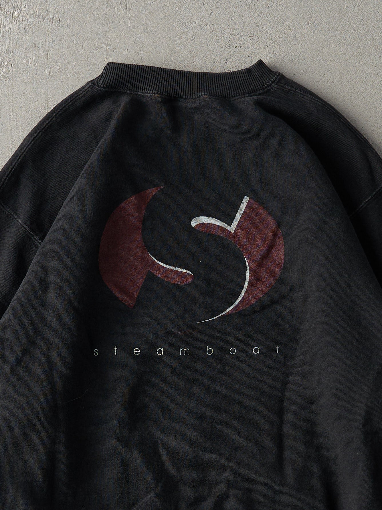 Vintage Y2K Black Steamboat Crewneck (M)