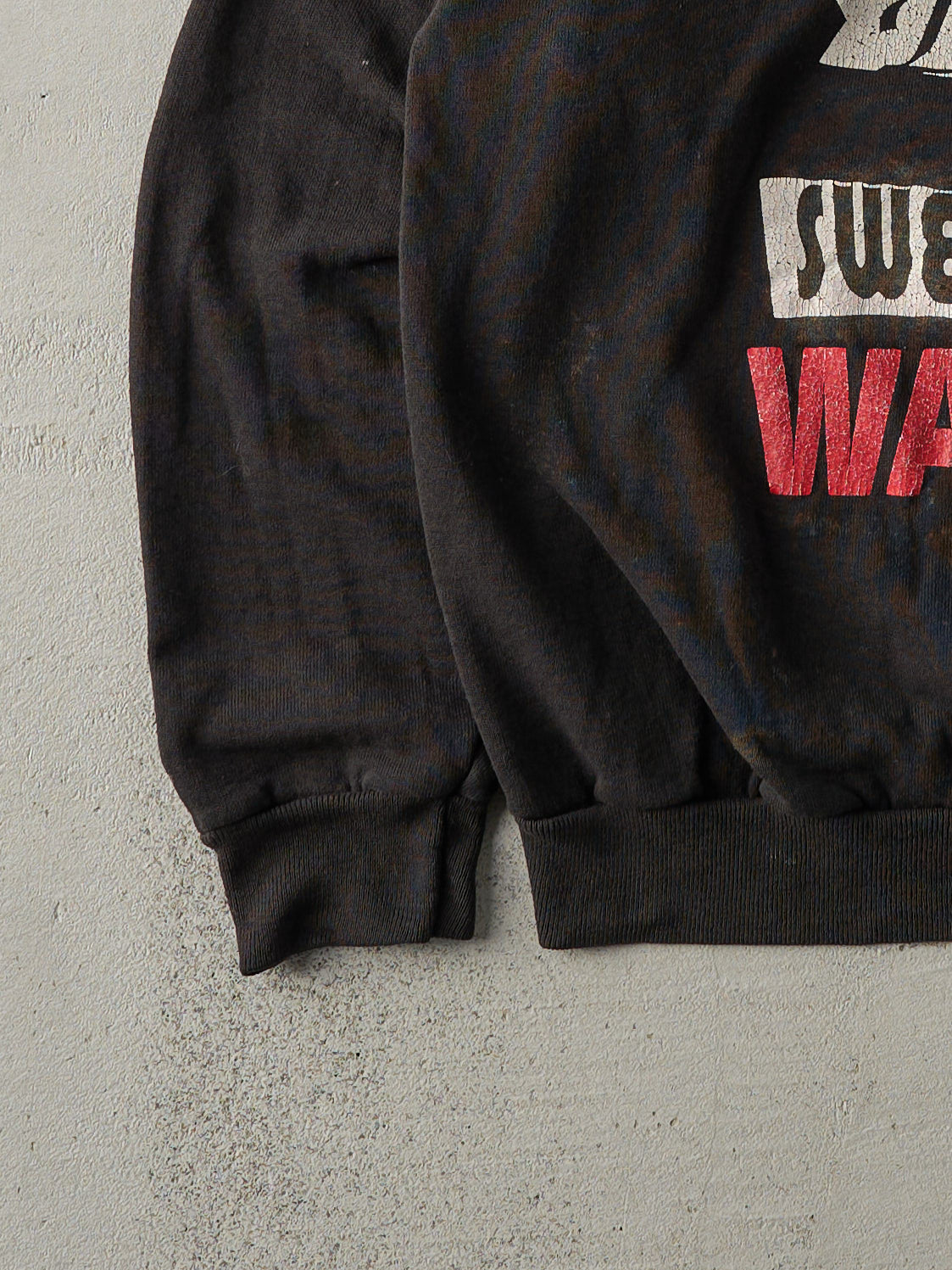 Vintage 90s Black Walmart "Never Quit" Crewneck (M)