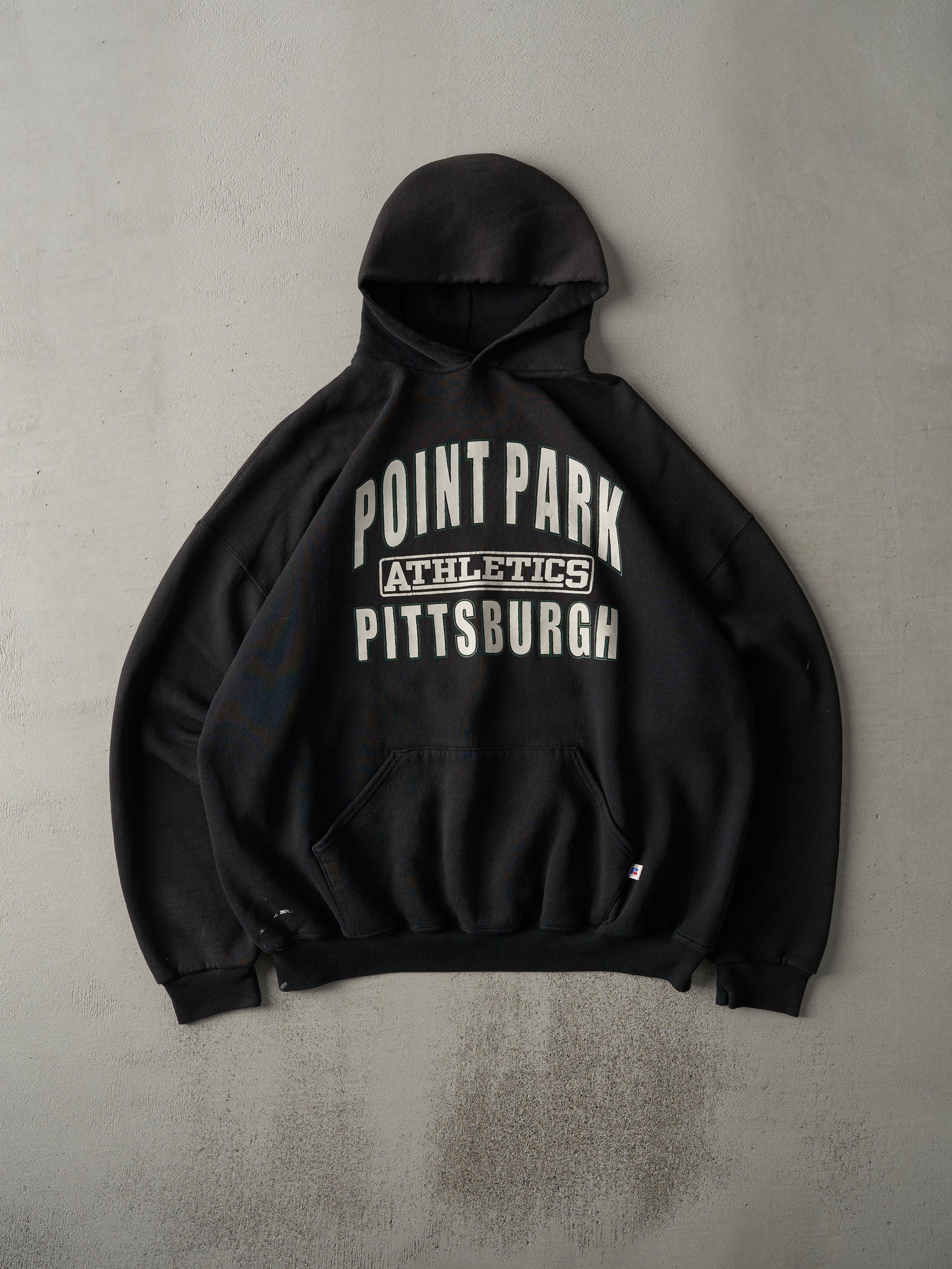 Vintage Y2K Black Russell Athletics Point Park Pittsburgh Hoodie (XL)