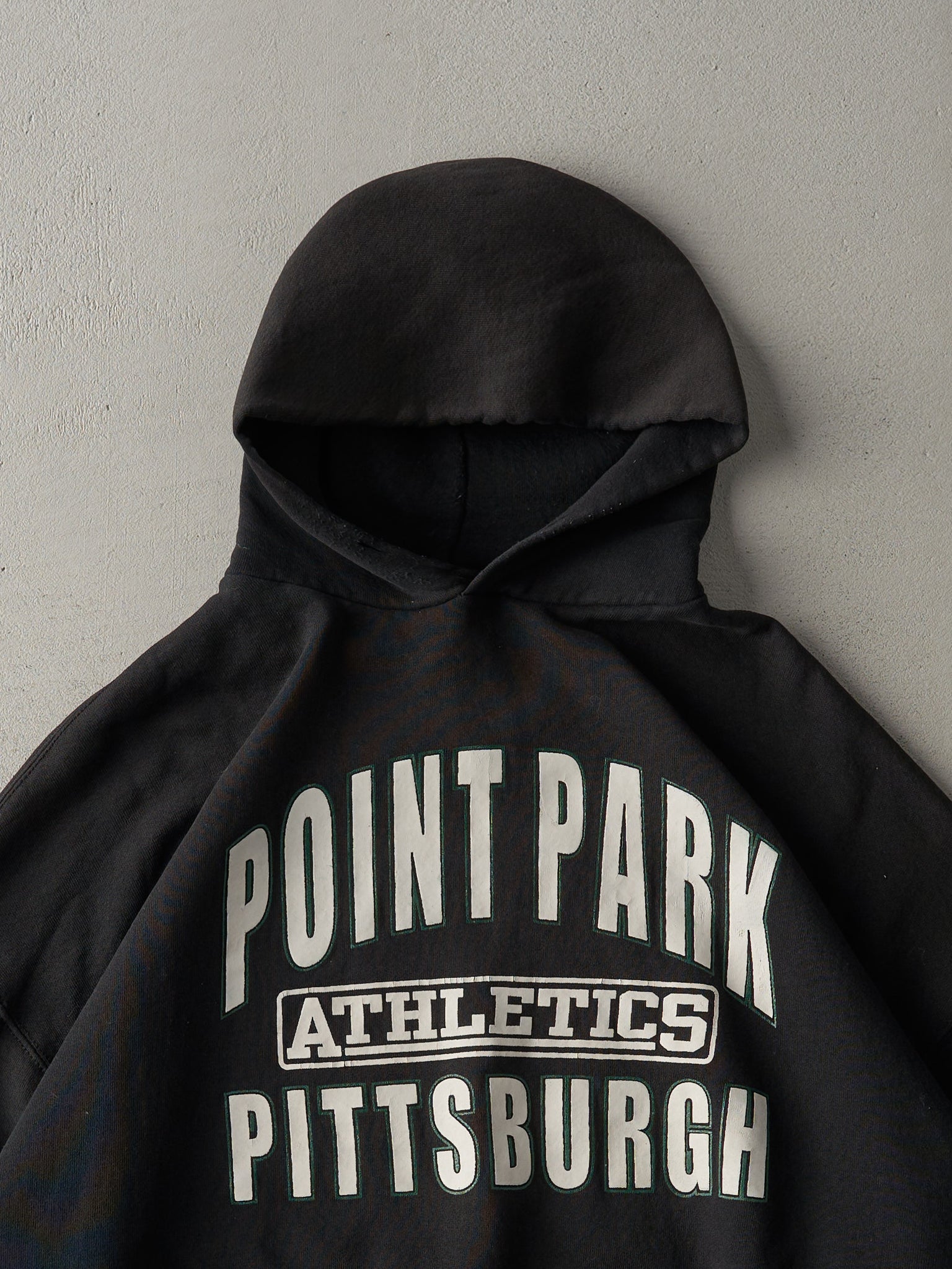 Vintage Y2K Black Russell Athletics Point Park Pittsburgh Hoodie (XL)